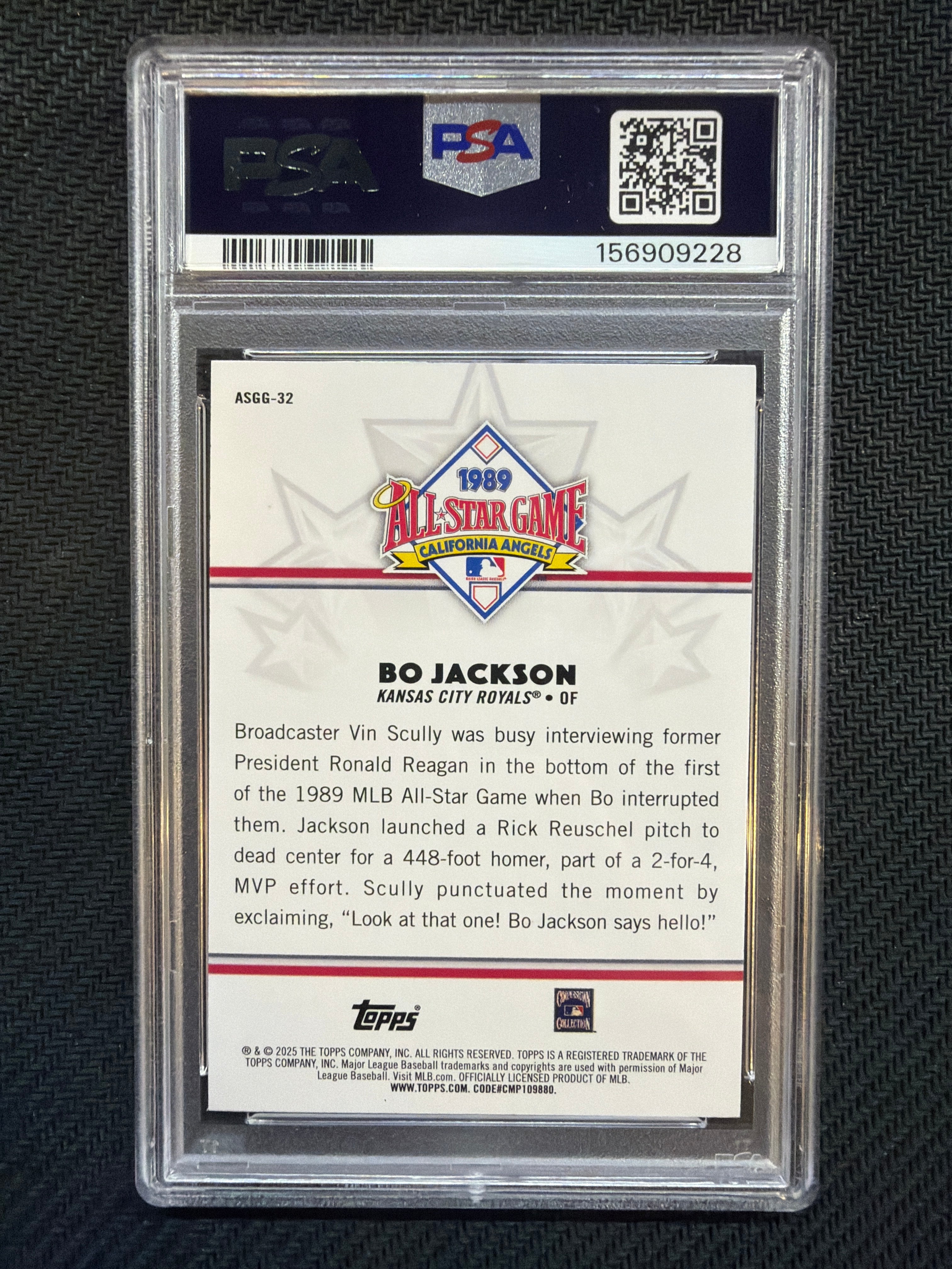2025 Topps All-Star Game Bo Jackson All-Star Greats #32 PSA 9 Royals