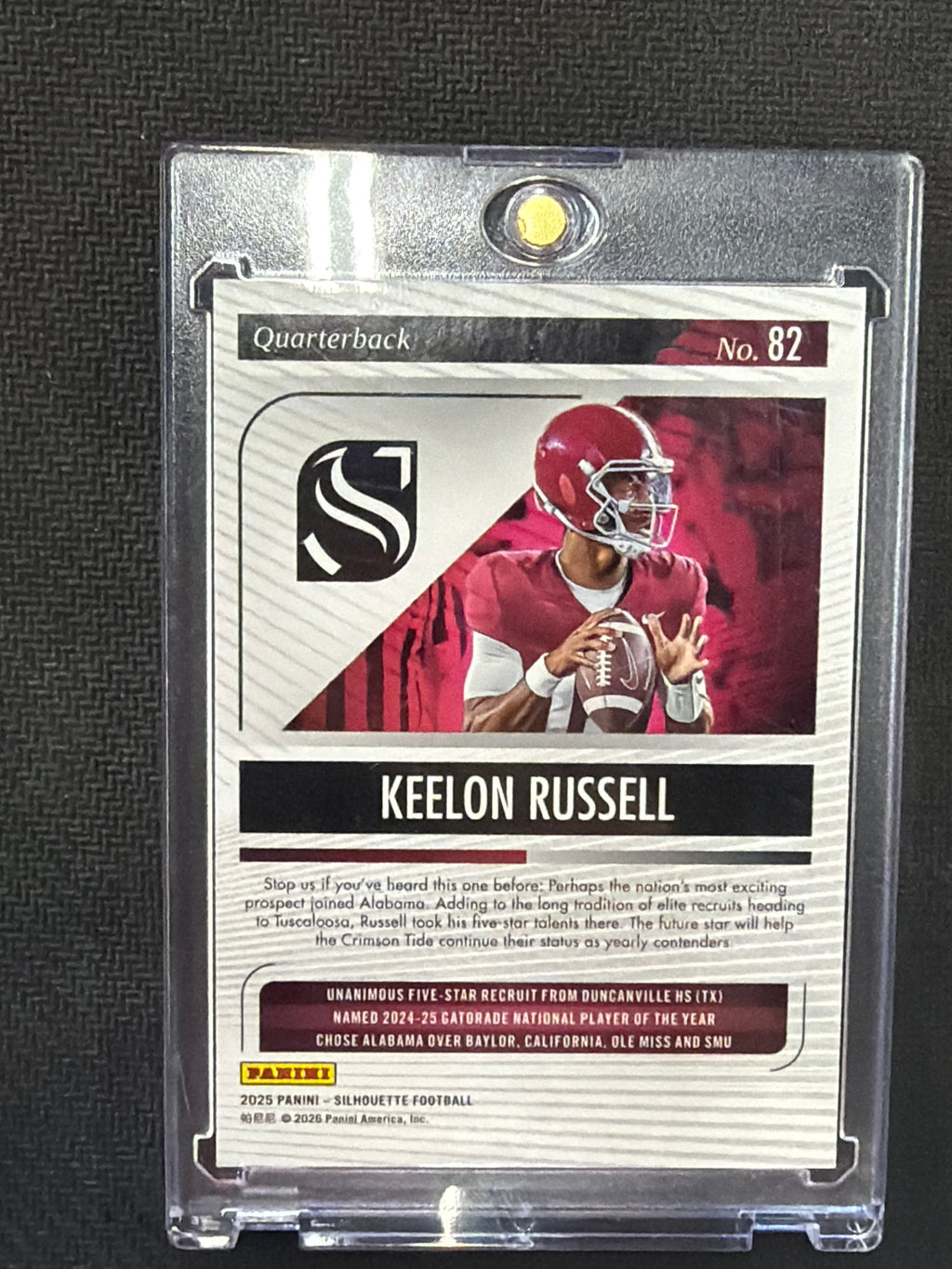 2025 Panini Silhouette Keelon Russell Red /17 Alabama