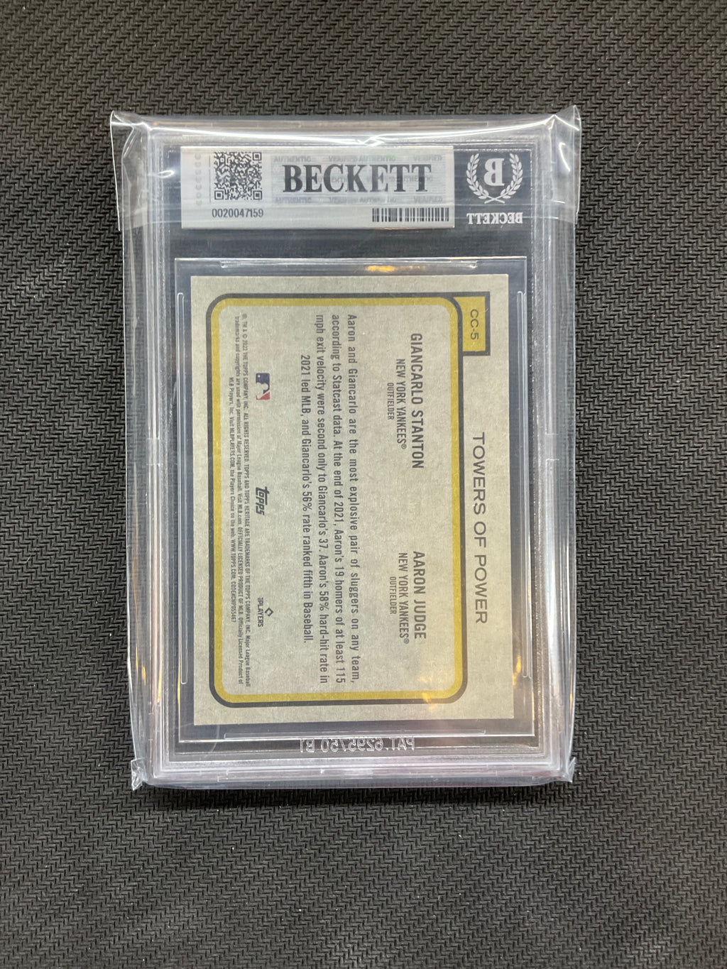 2022 Topps Heritage Aaron Judge High Number Combo Cards BGS 9