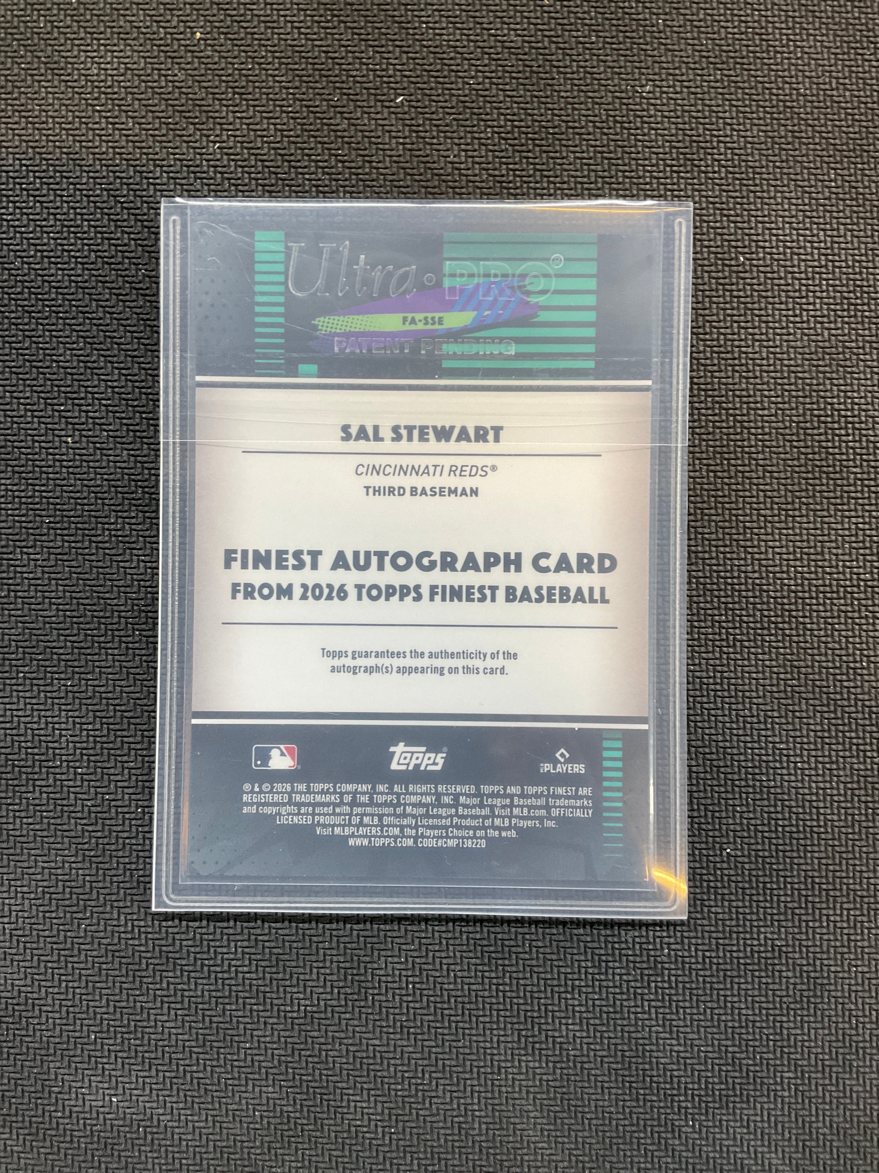 2026 Topps Finest Sal Stewart Rookie Finest Autographs Orange /25 Reds