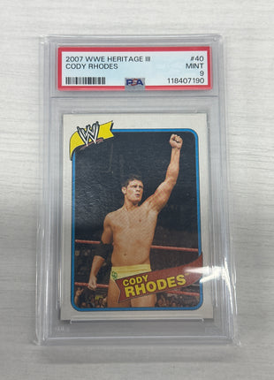 2007 WWE Heritage Cody Rhodes PSA 9 Rookie