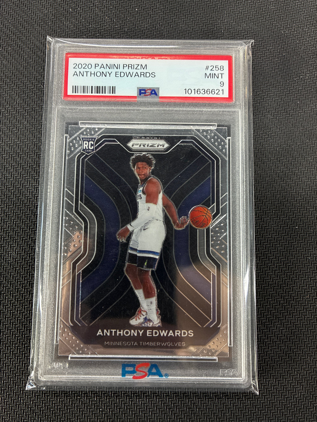 2020 Panini Prizm Anthony Edwards Rookie PSA 9 Timberwolves