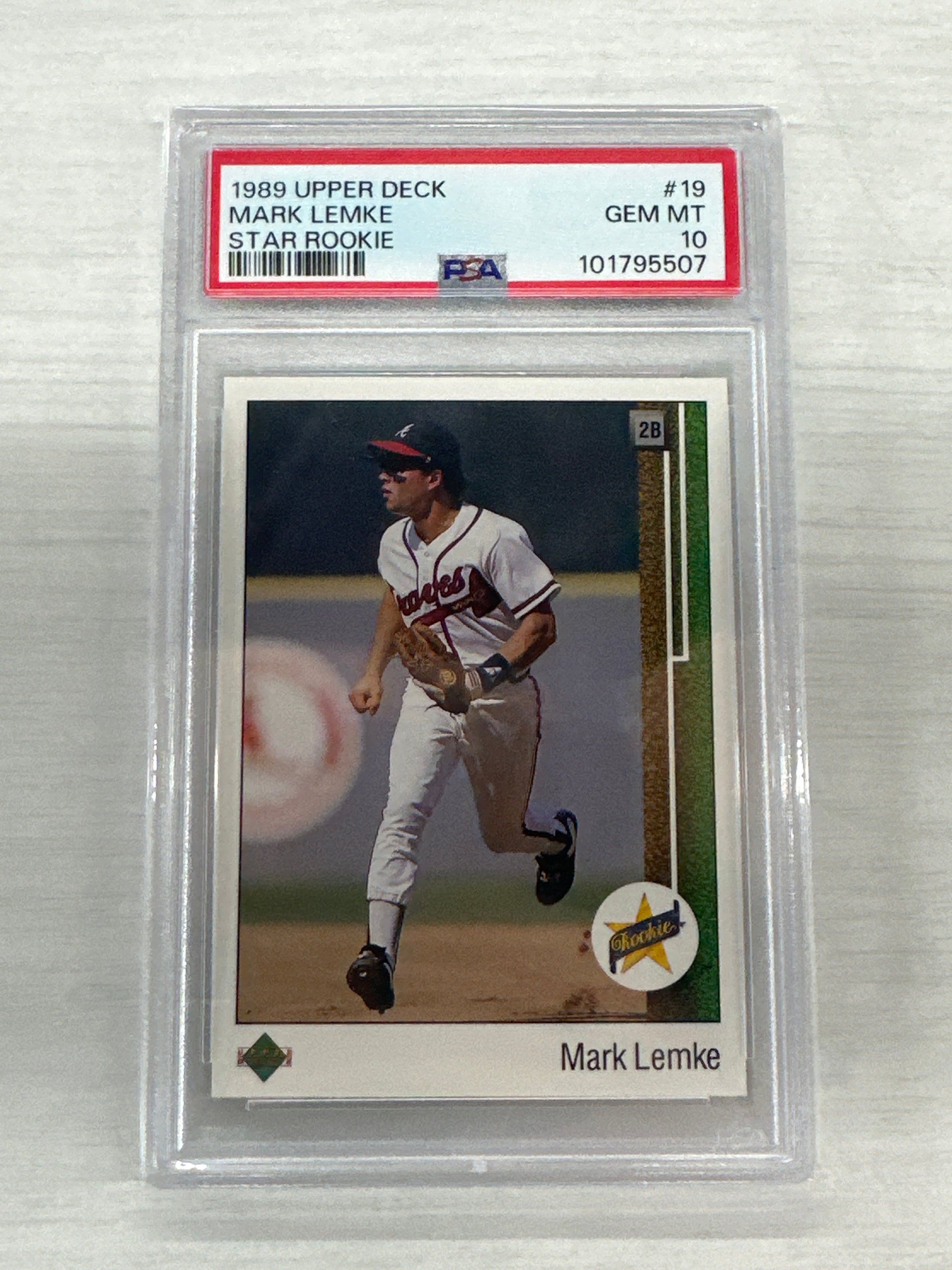 1989 Upper Deck Mark Lemke Star Rookie PSA 10
