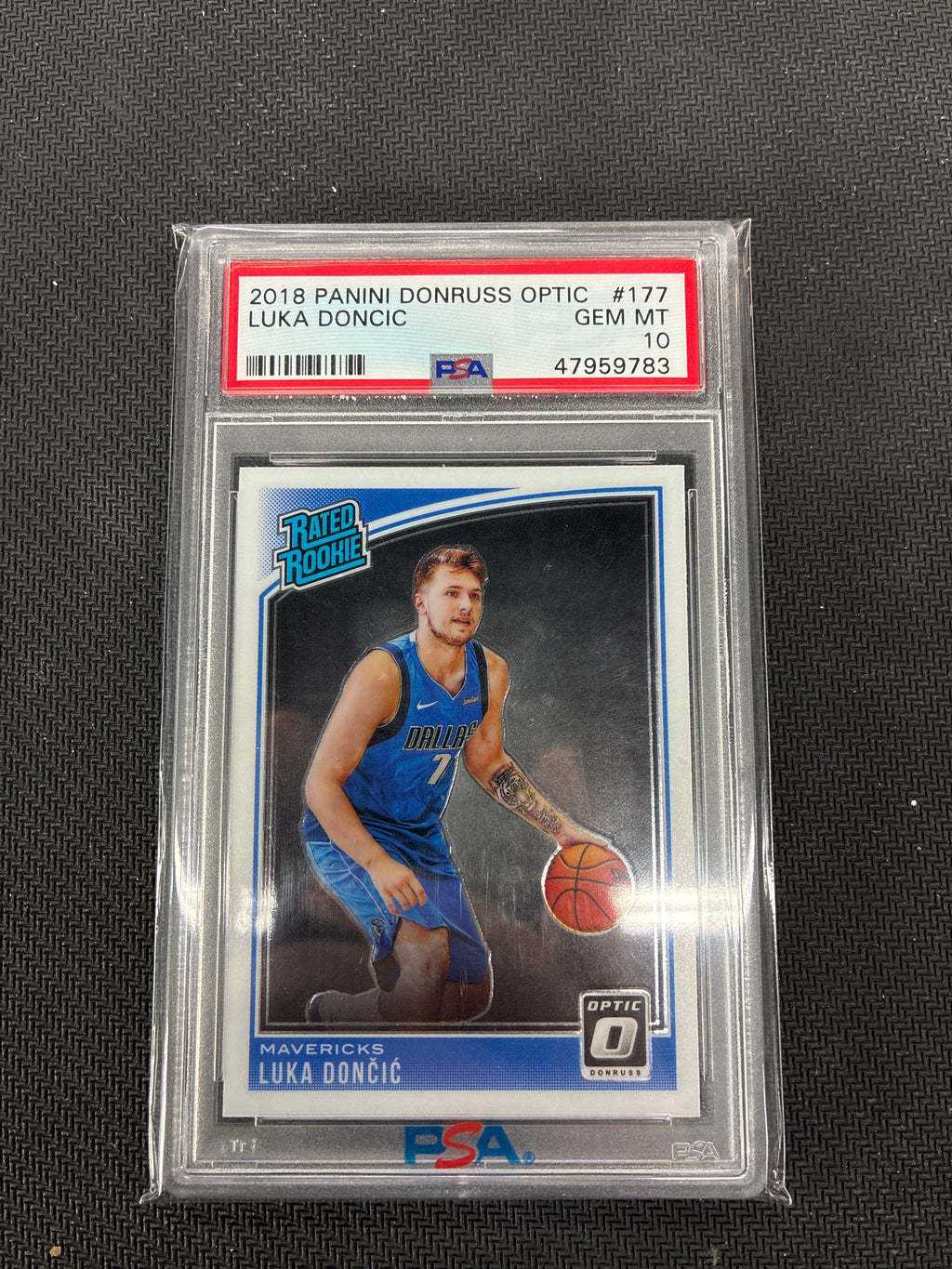 2018 Panini Donruss Optic Luka Doncic Rated Rookie PSA  10 Mavericks