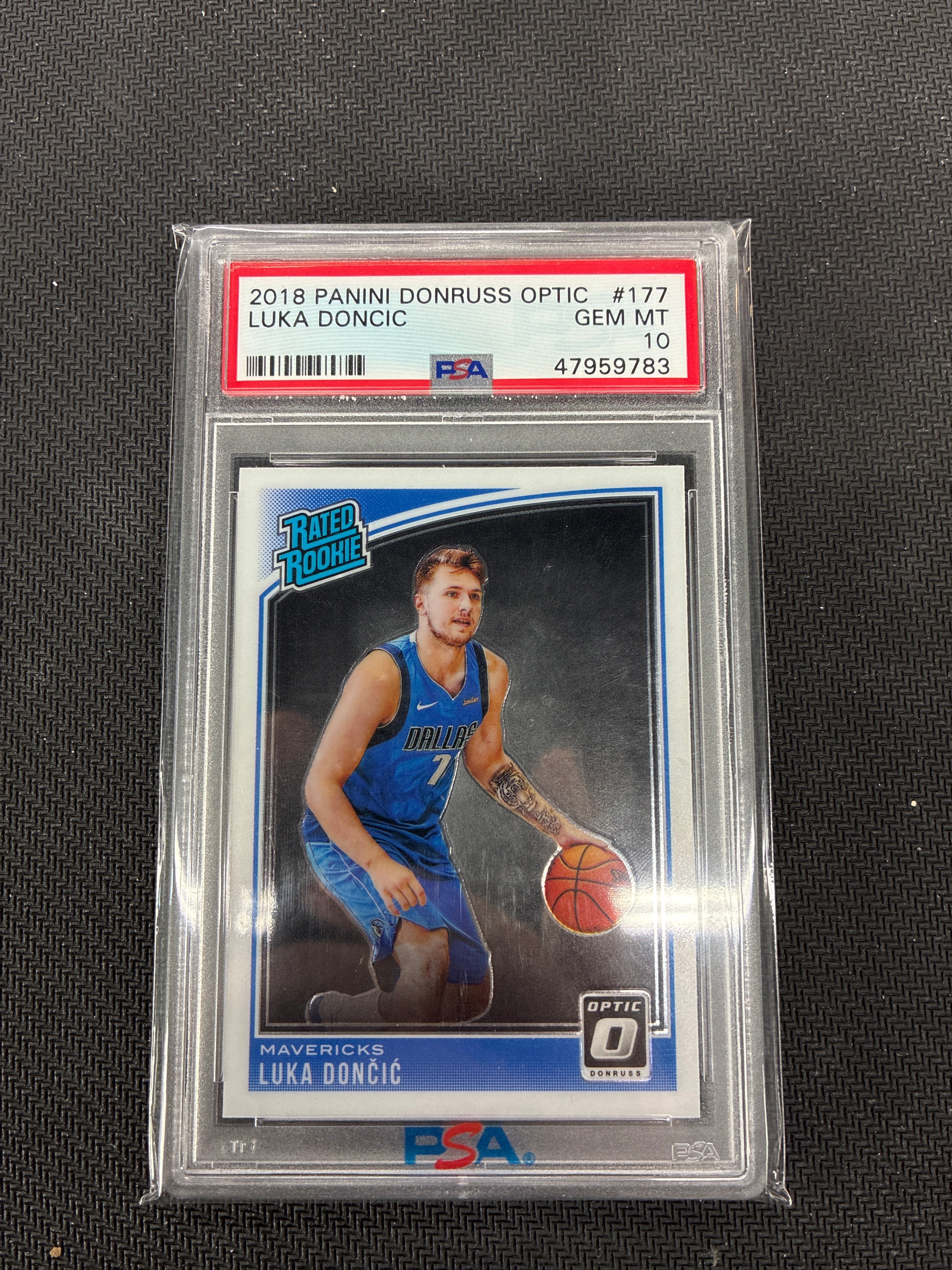 2018 Panini Donruss Optic Luka Doncic Rated Rookie PSA  10 Mavericks
