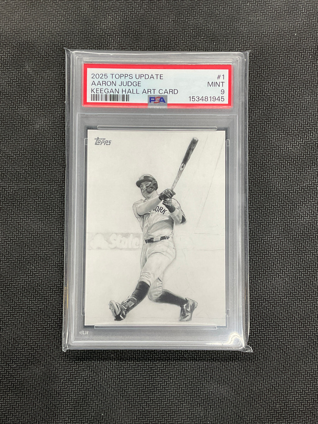 2025 Topps Update Aaron Judge Keegan Hall Art #1 PSA 9