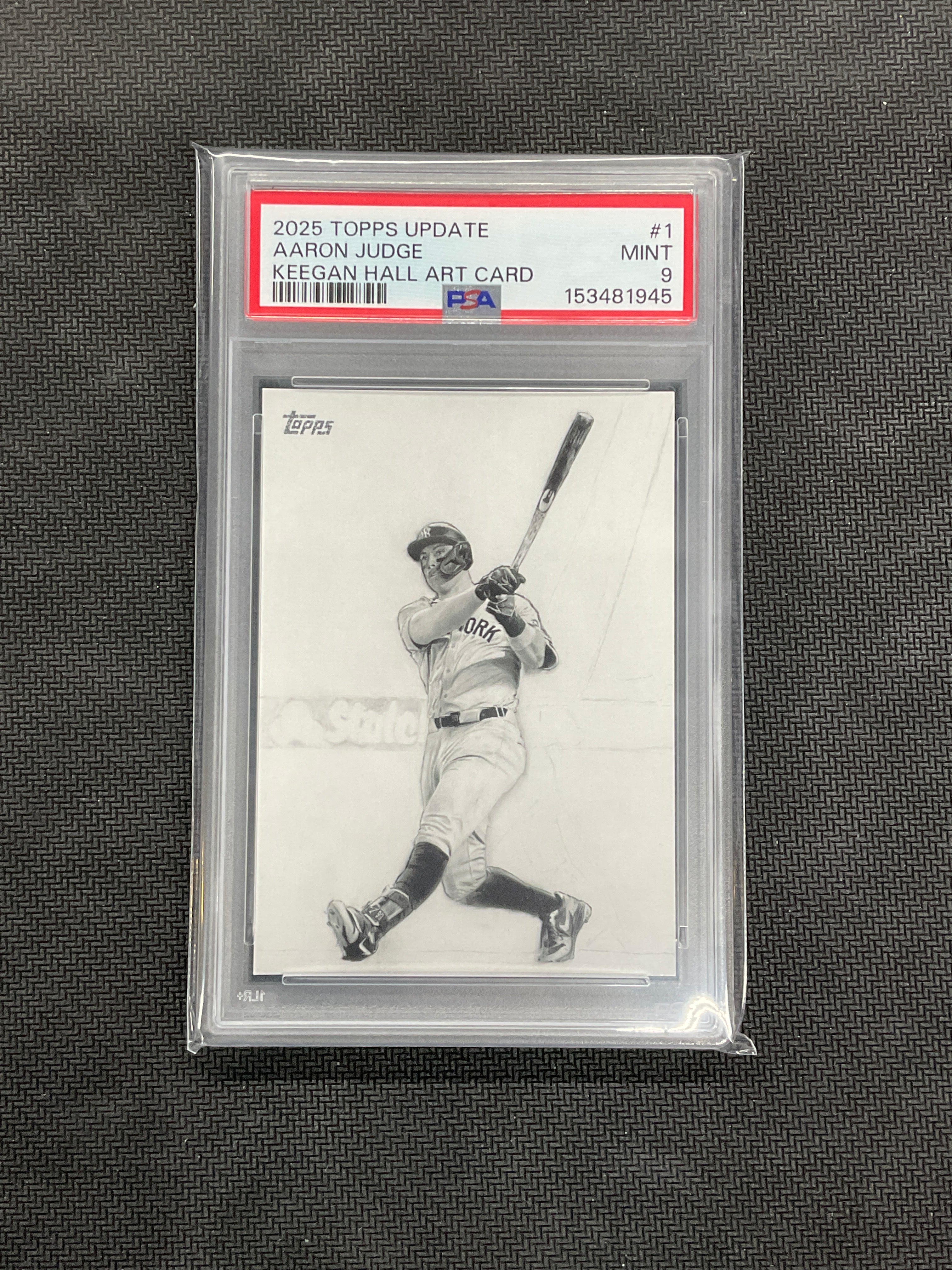 2025 Topps Update Aaron Judge Keegan Hall Art #1 PSA 9