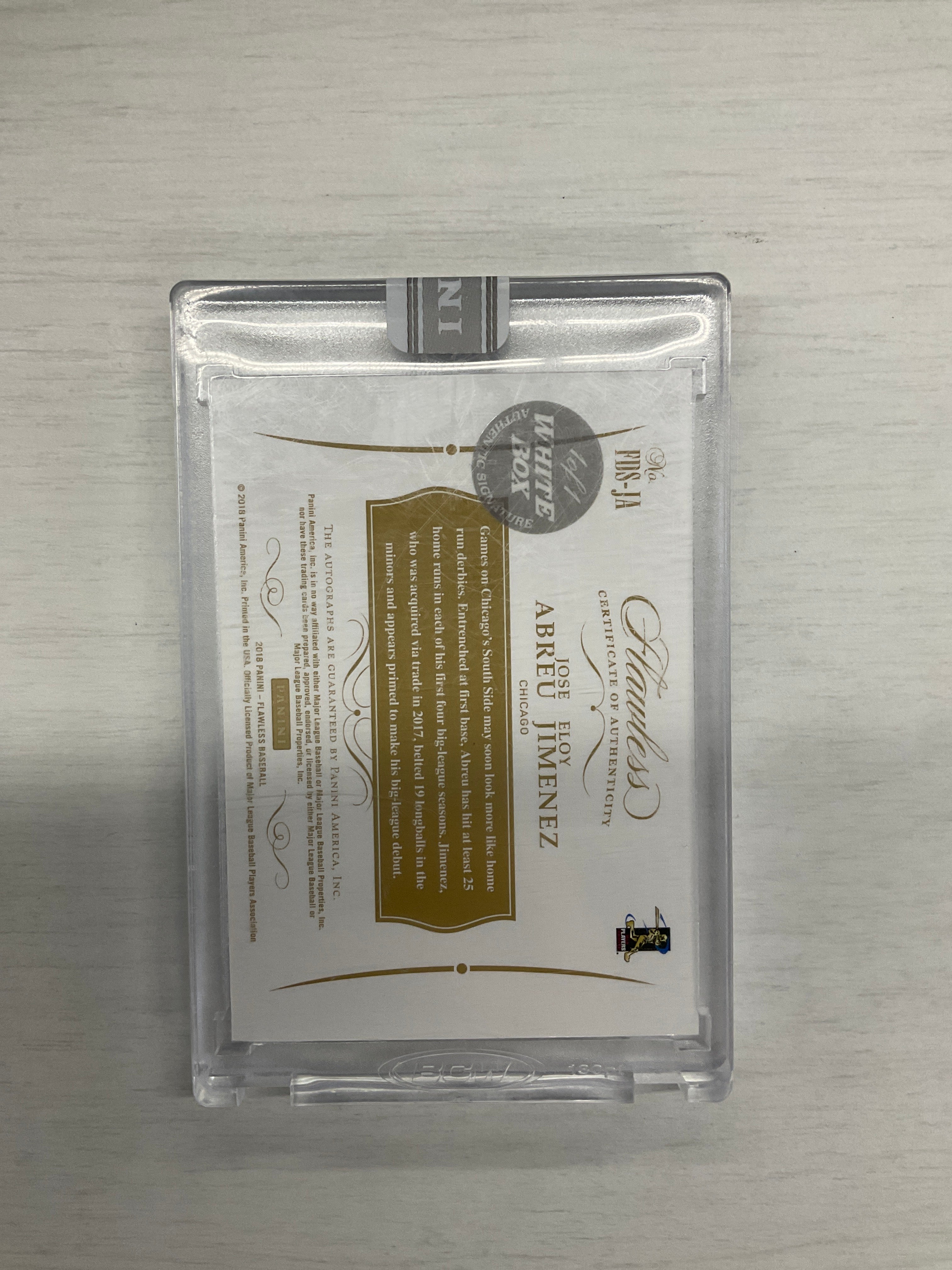 2018 Flawless Jose Abreu Eloy Jimenez White Box Auto 1/1