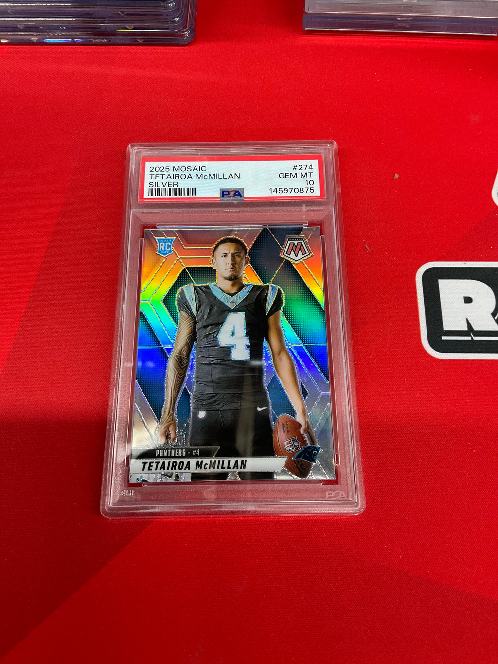 2025 Panini Mosaic Tetairoa McMillan Silver Variation PSA 10 Panthers