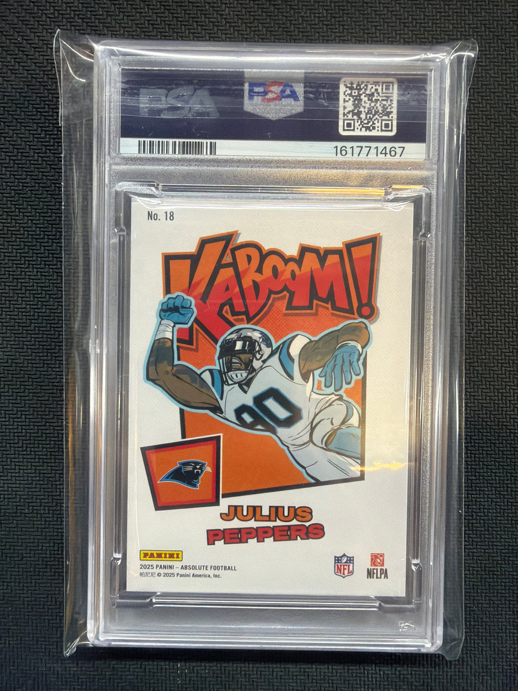 2025 Absolute Julius Peppers Kaboom! Horizontal #18 PSA 8 467