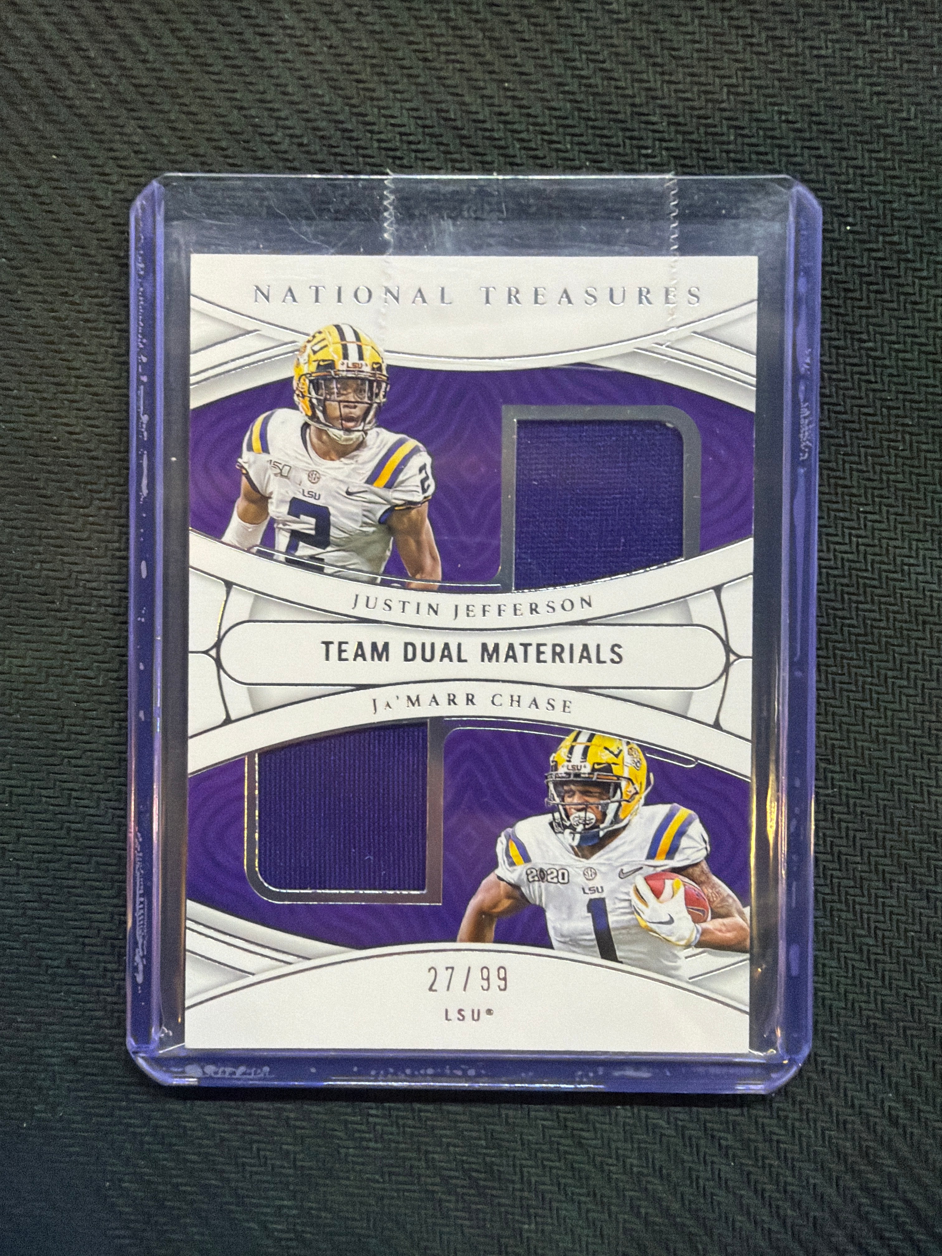 2022 National Treasures Collegiate Team Dual Materials Jefferson/Chase /99 LSU