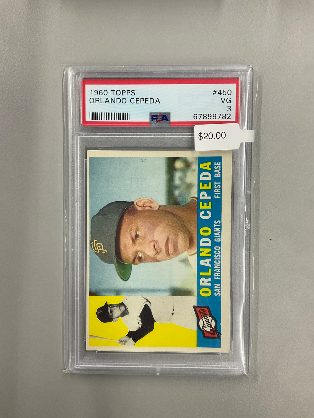 1960 Topps Orlando Cepeda #450 PSA 3 Giants