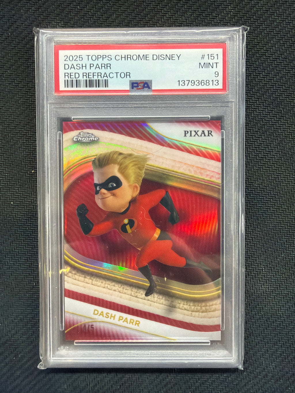 2025 Topps Chrome Disney Dash Parr Red /5 PSA 9 813