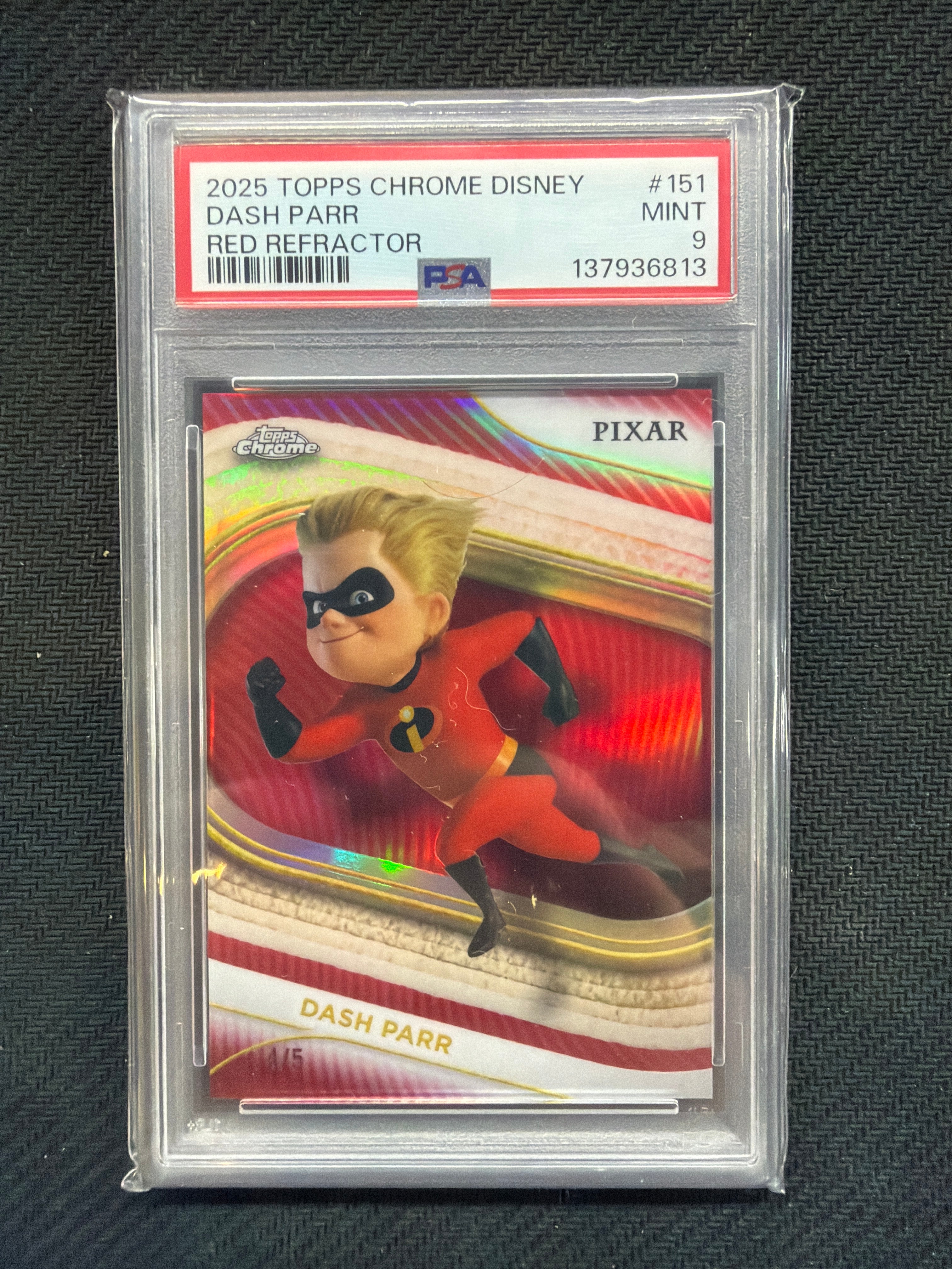 2025 Topps Chrome Disney Dash Parr Red /5 PSA 9 813