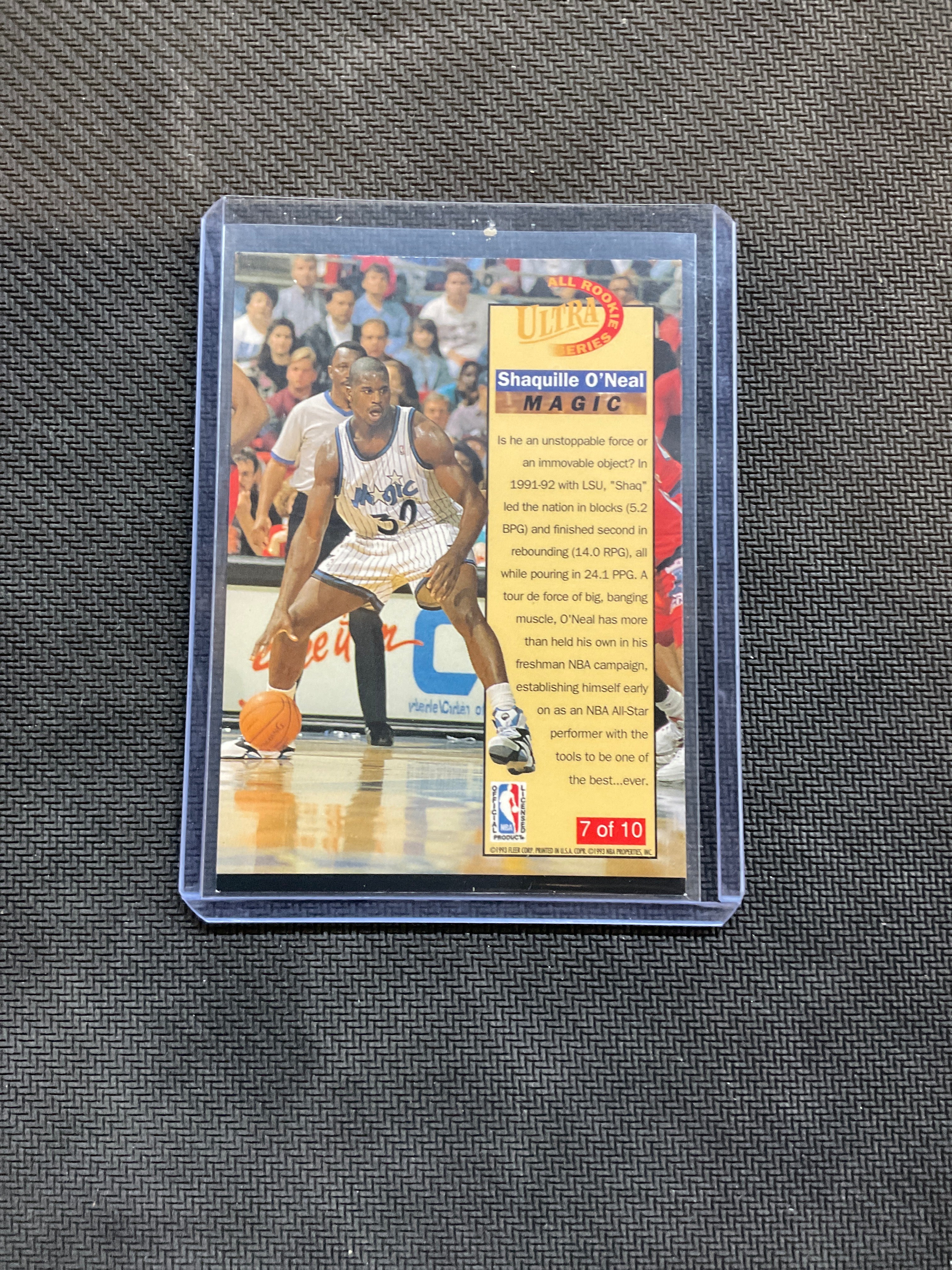 1992 Fleer Ultra Shaquille O'Neal All Rookie Series Magic