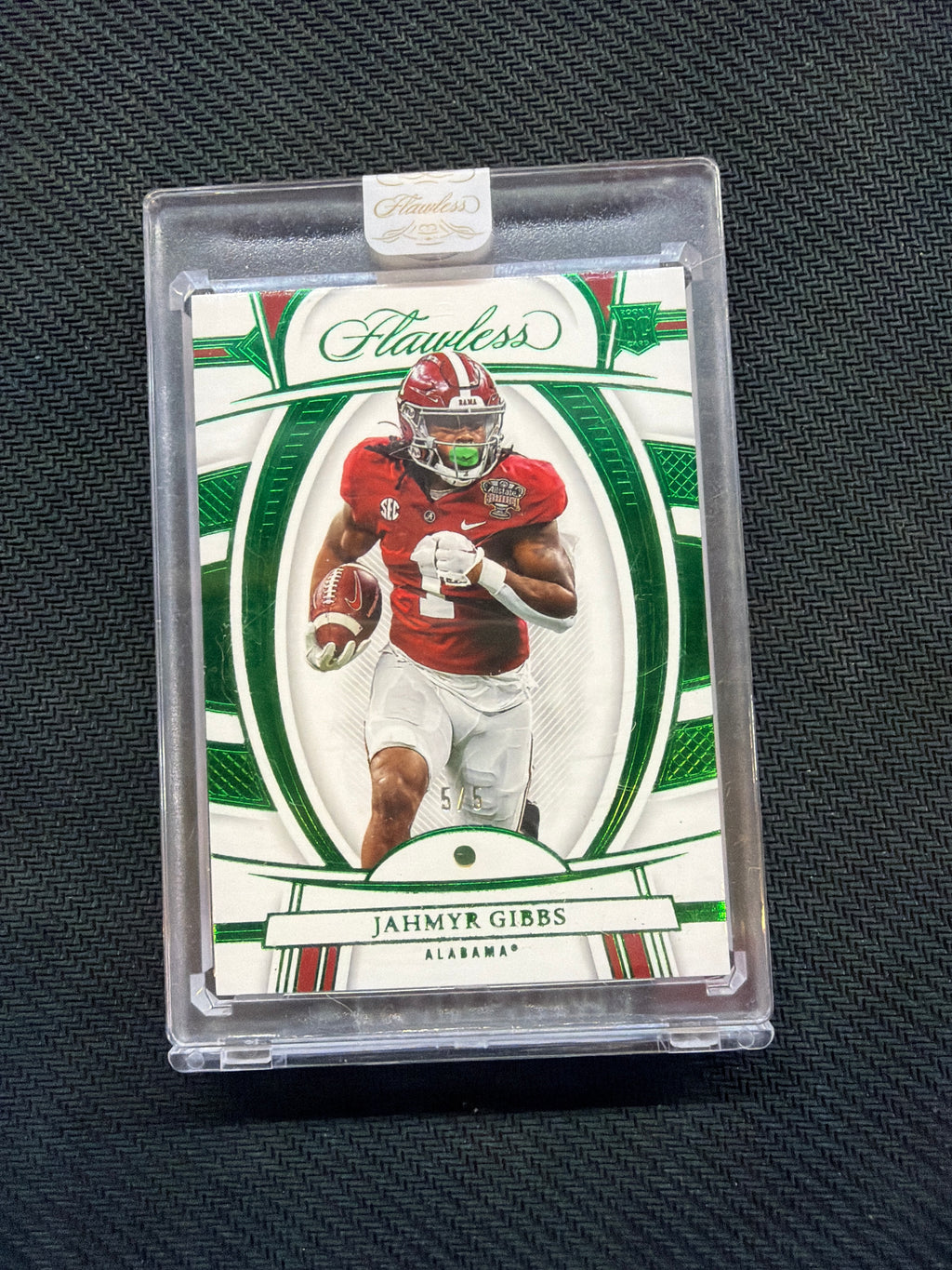 2023 Panini Flawless Jahmyr Gibbs Emerald /5 Rookie #50 Alabama