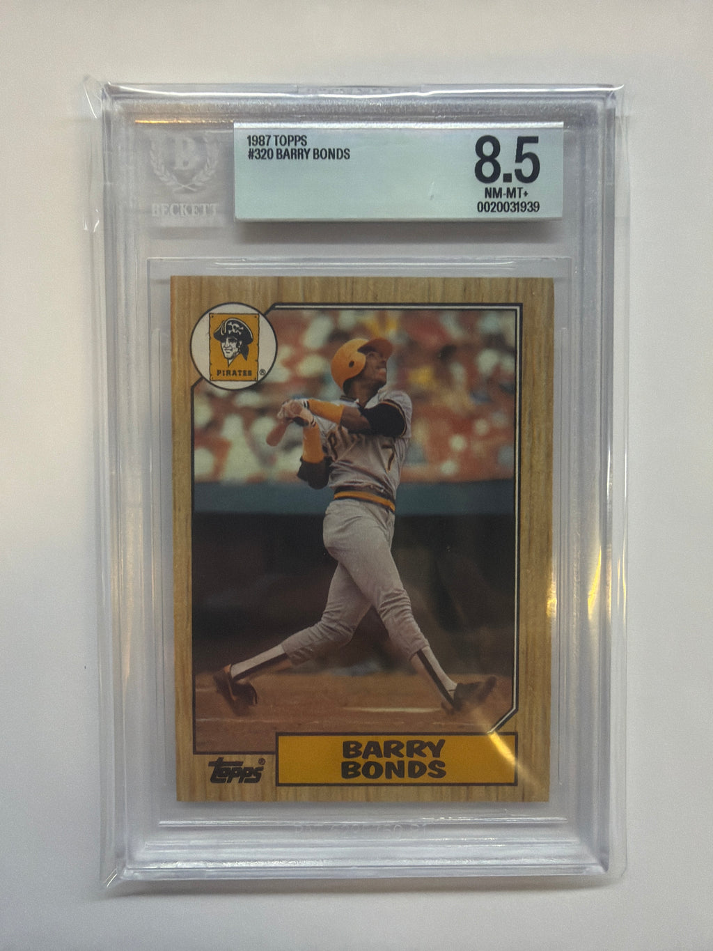 1987 Topps #320 Barry Bonds BGS 8.5 Rookie Pirates