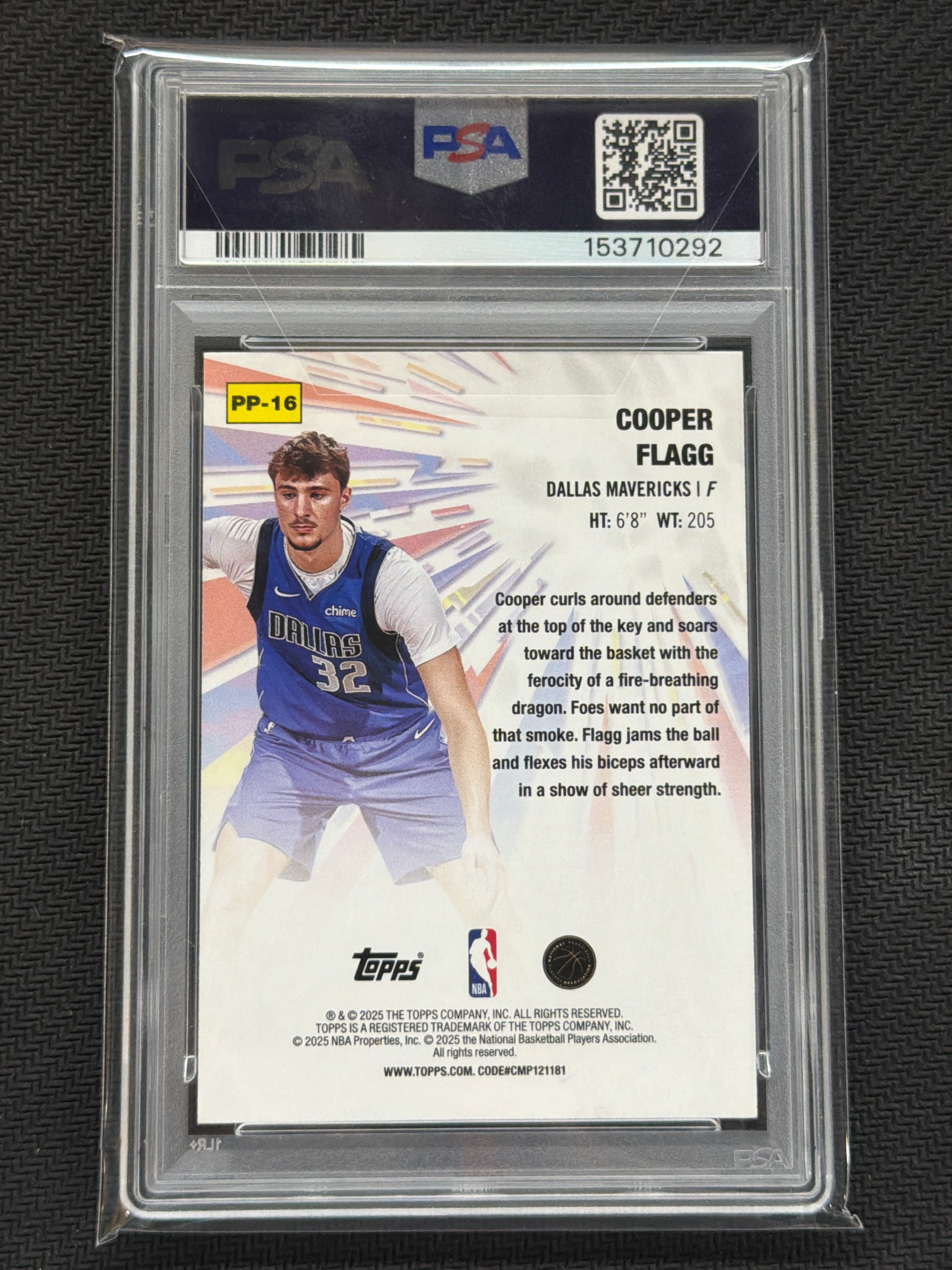 2025 Topps Cooper Flagg Power Players PSA 10 292