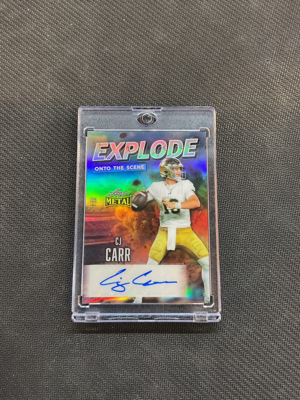 2026 Leaf Metal CJ Carr Explode Onto the Scene Auto /12 Notre Dame