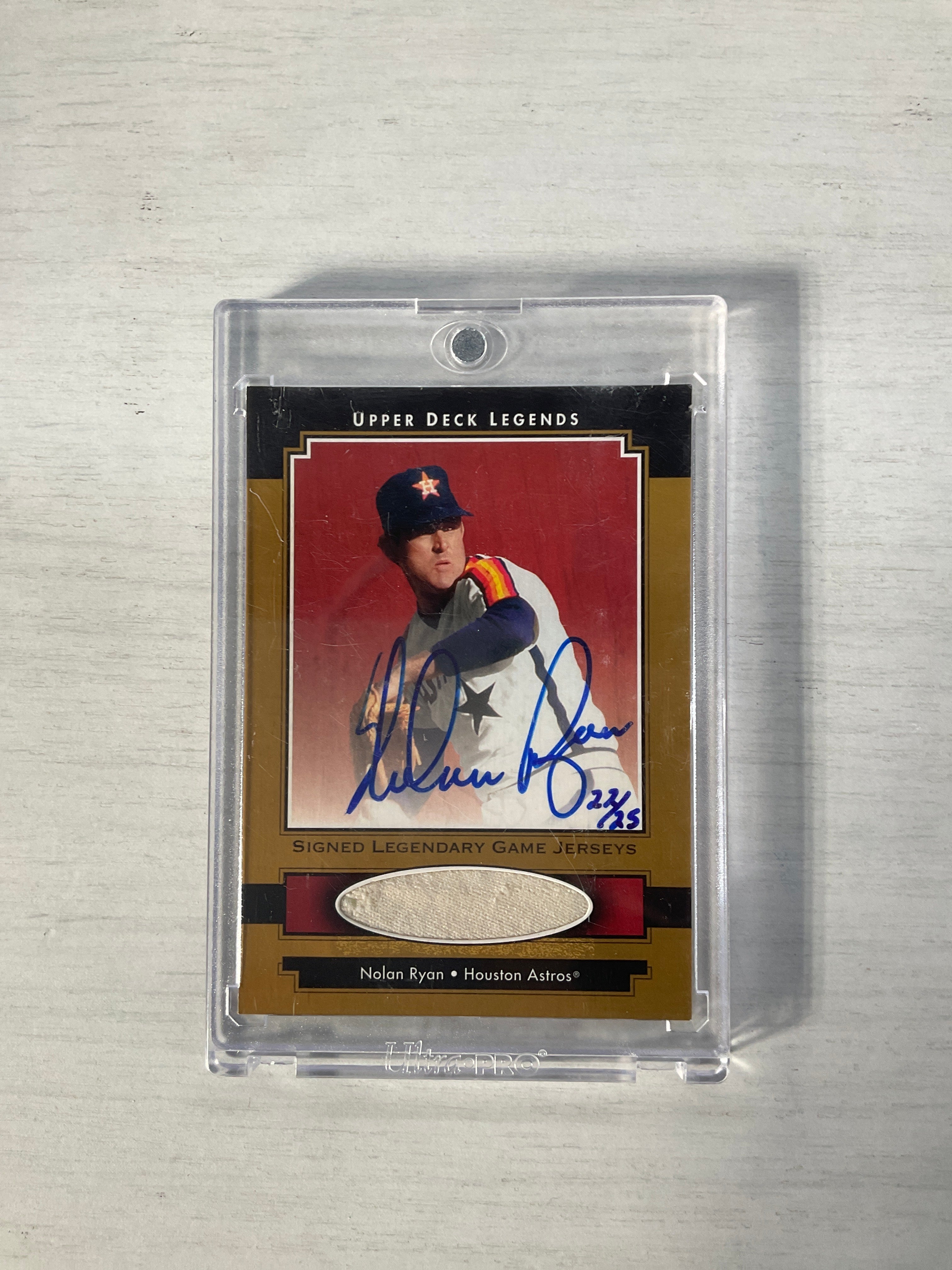 2001 Upper Deck Nolan Ryan Legends Patch Auto /25
