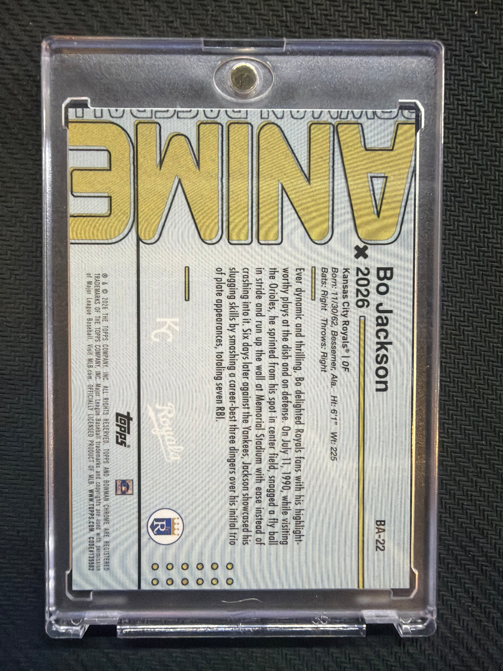 2026 Bowman Chrome Bo Jackson Anime #BA-22 Royals