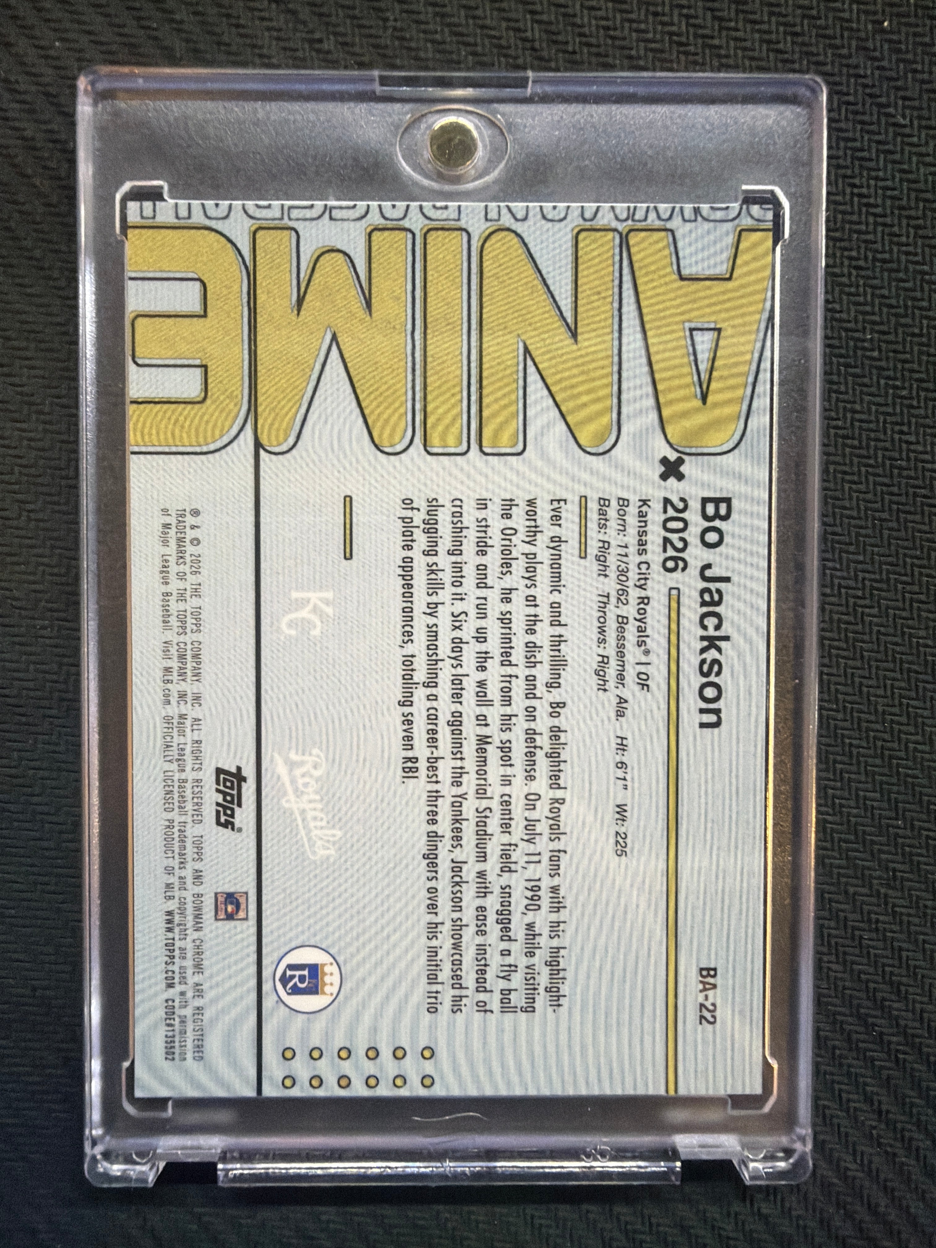 2026 Bowman Chrome Bo Jackson Anime #BA-22 Royals