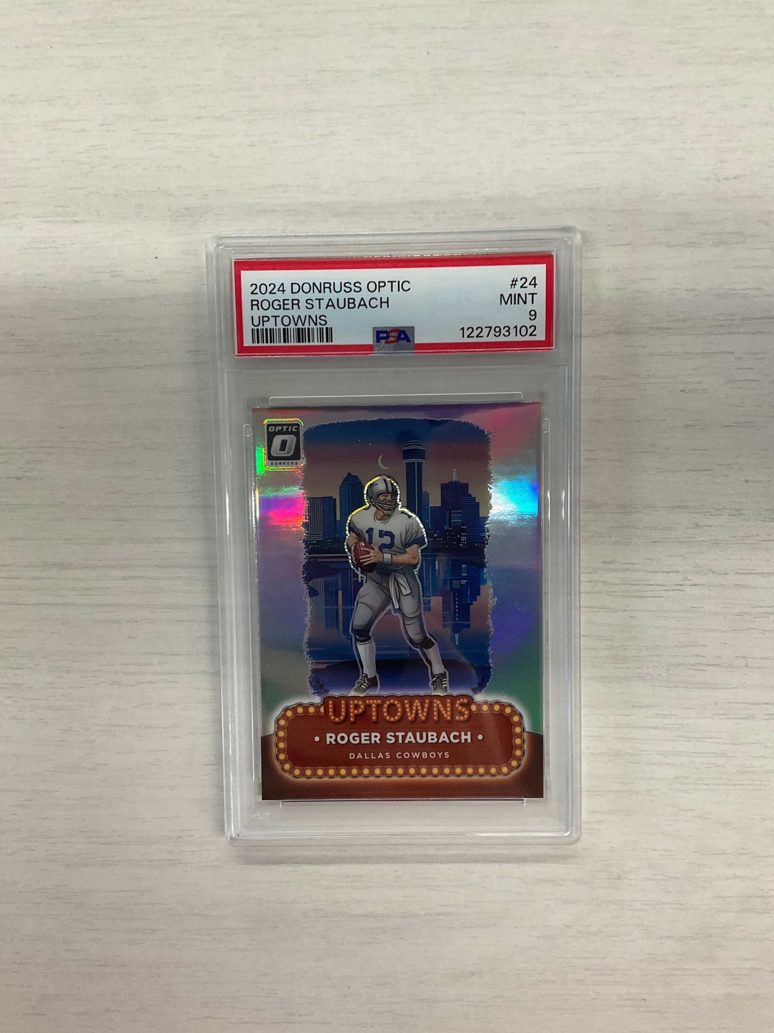 2024 Donruss Optic Roger Staubach Uptowns PSA 9