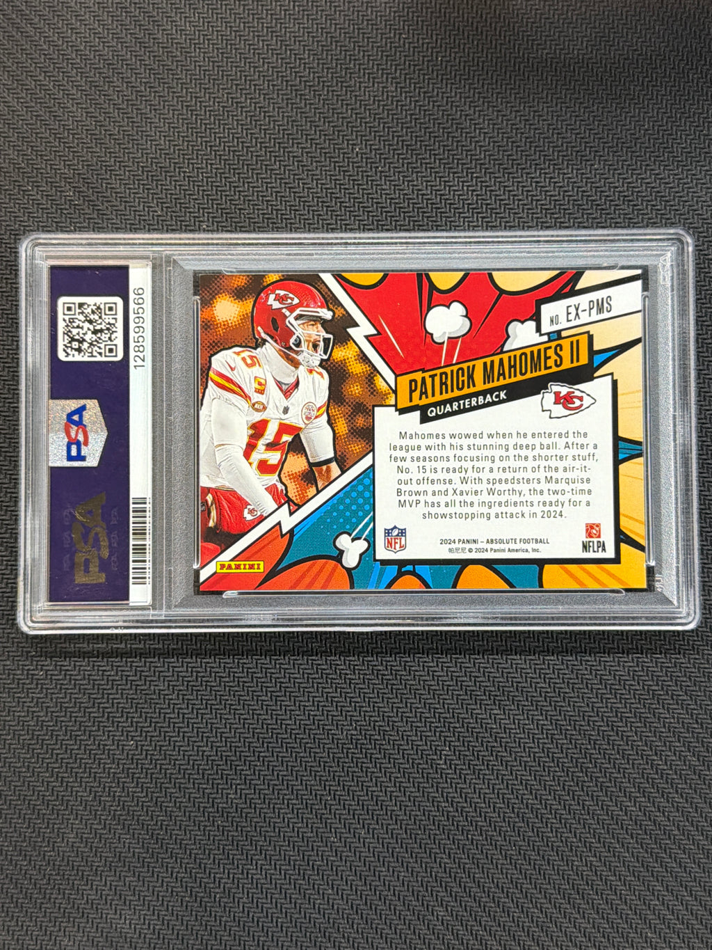 2024 Absolute Patrick Mahomes II Explosive PSA 9 566