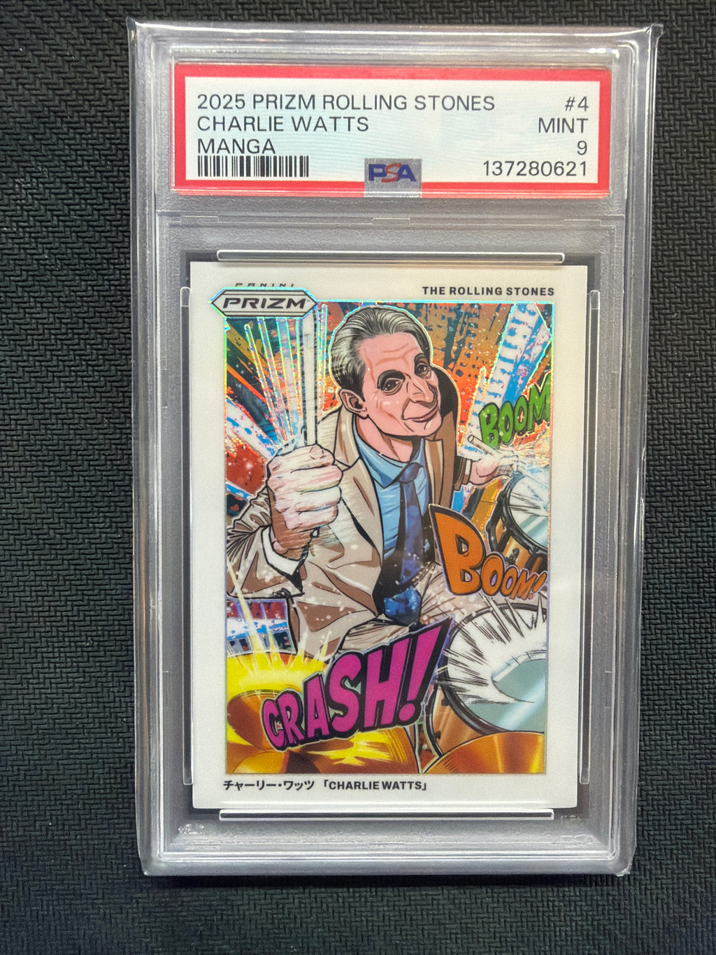 2025 Prizm Rolling Stones Charlie Watts Manga #4 PSA 9 621