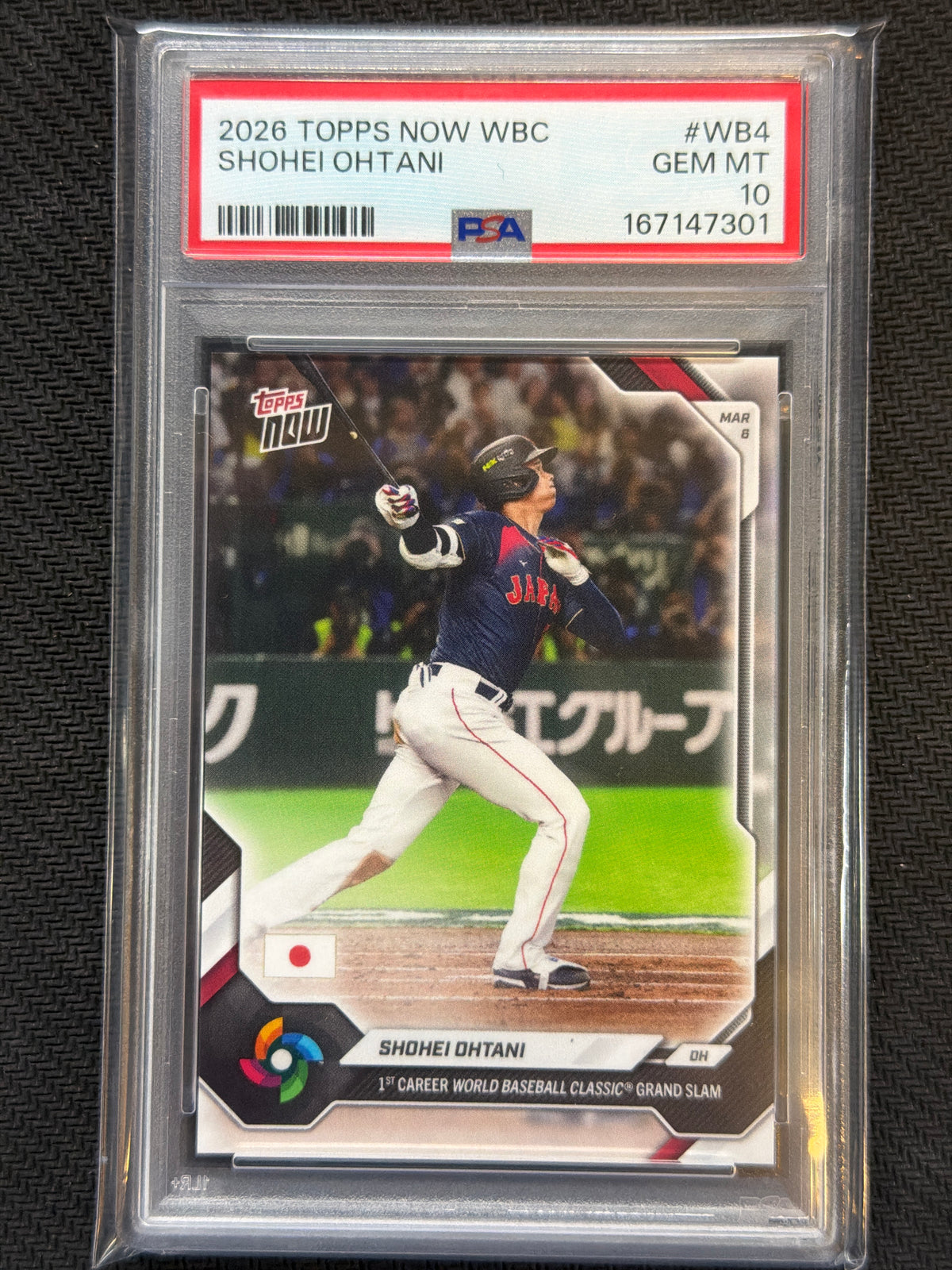 2026 Topps Now WBC Shohei Ohtani 1 WBC Grand Slam PSA 10 301