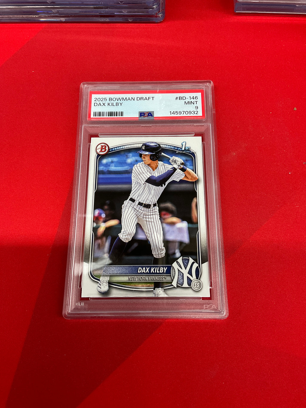 2025 Bowman Paper Dax Kilby Rookie PSA 9 Yankees