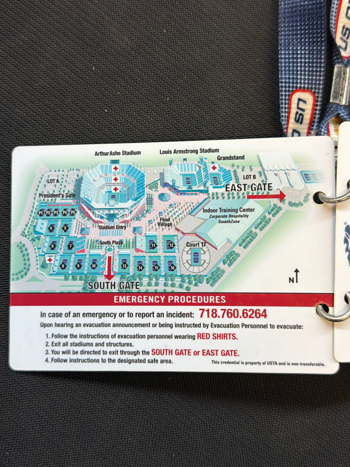 2013 US Open Novak Djokovic Player Credential Signed
