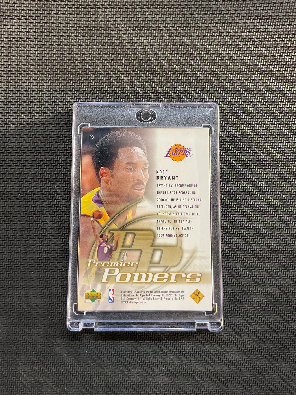 2000 SP Authentic Kobe Bryant Premier Powers Lakers