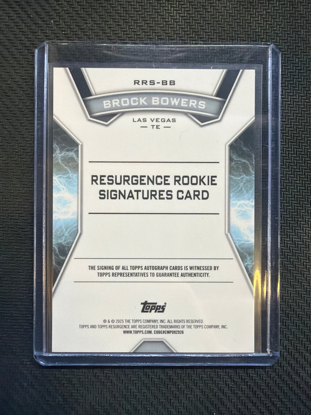 2024 Topps Resurgence Brock Bowers Rookie Auto