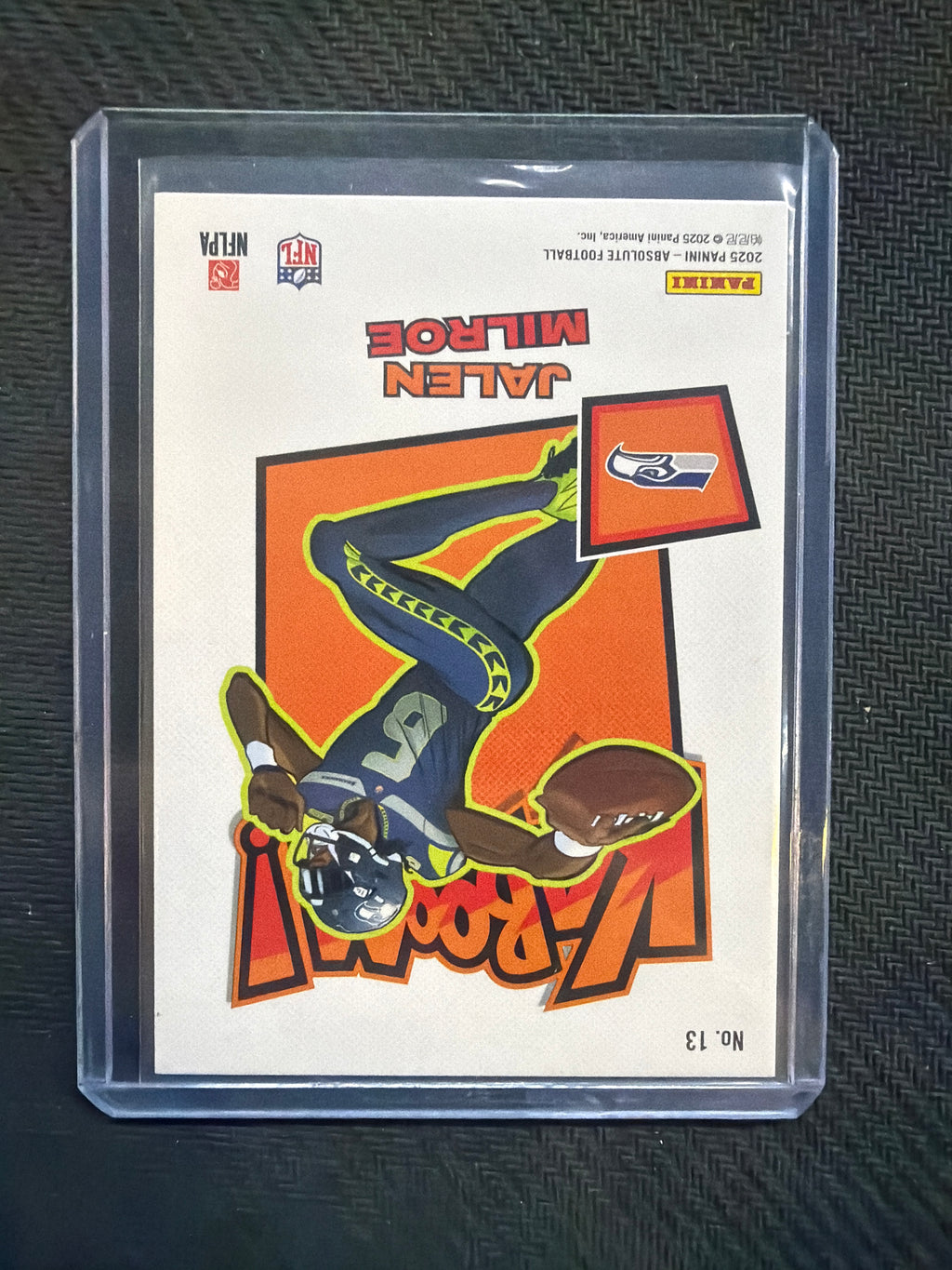 2025 Panini Absolute Jalen Milroe Kaboom! Horizontal Seahawks