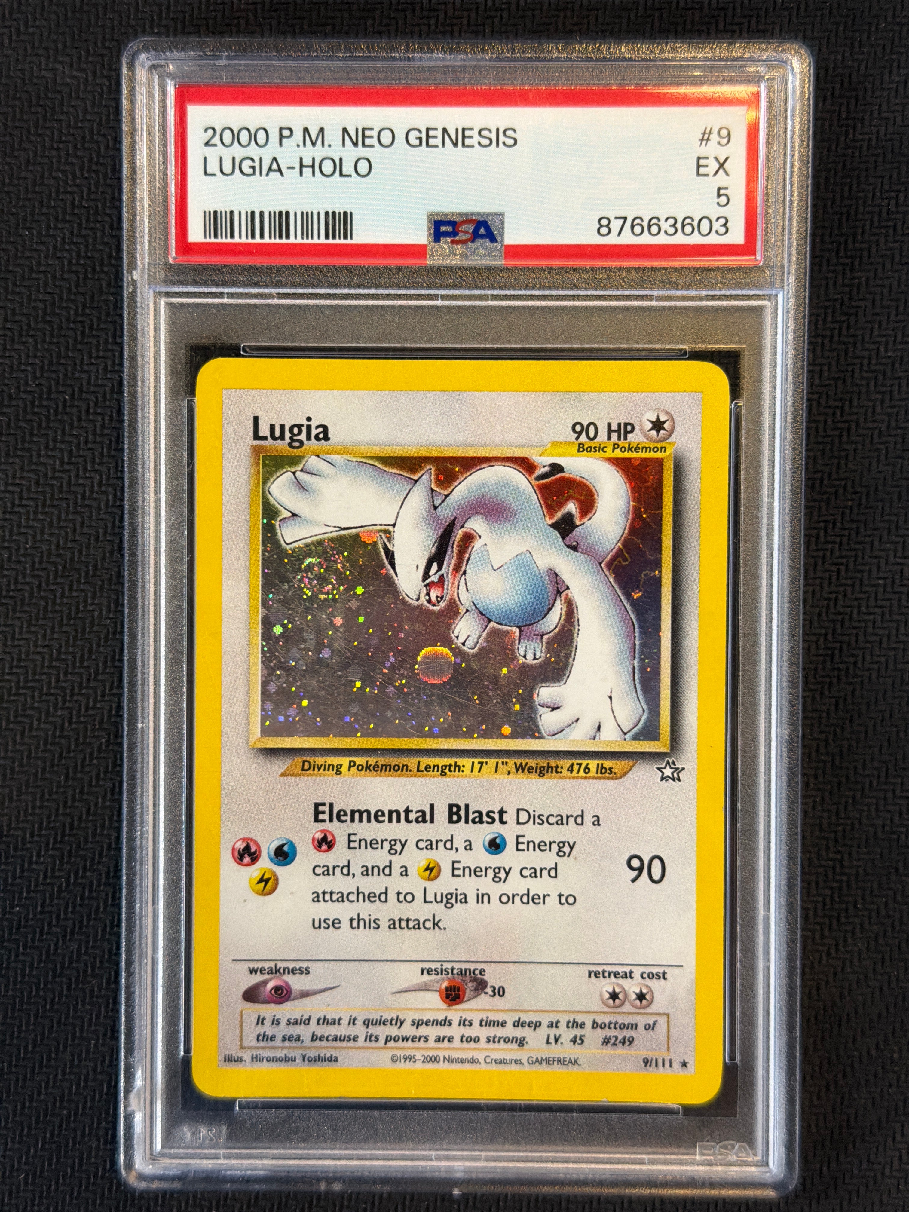 2000 Lugia Holo 9 PSA 5