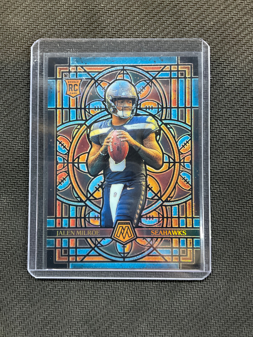2025 Panini Mosaic Jalen Milroe Stained Glass Rookie Seahawks