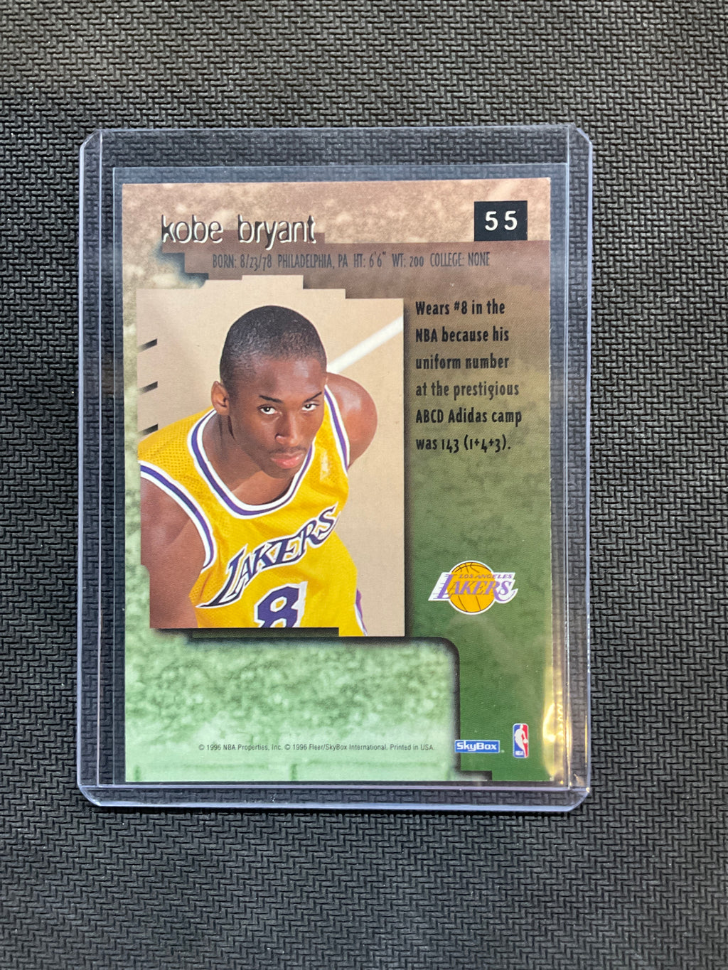 1996 Skybox Premium Kobe Bryant #55 Rookie Lakers