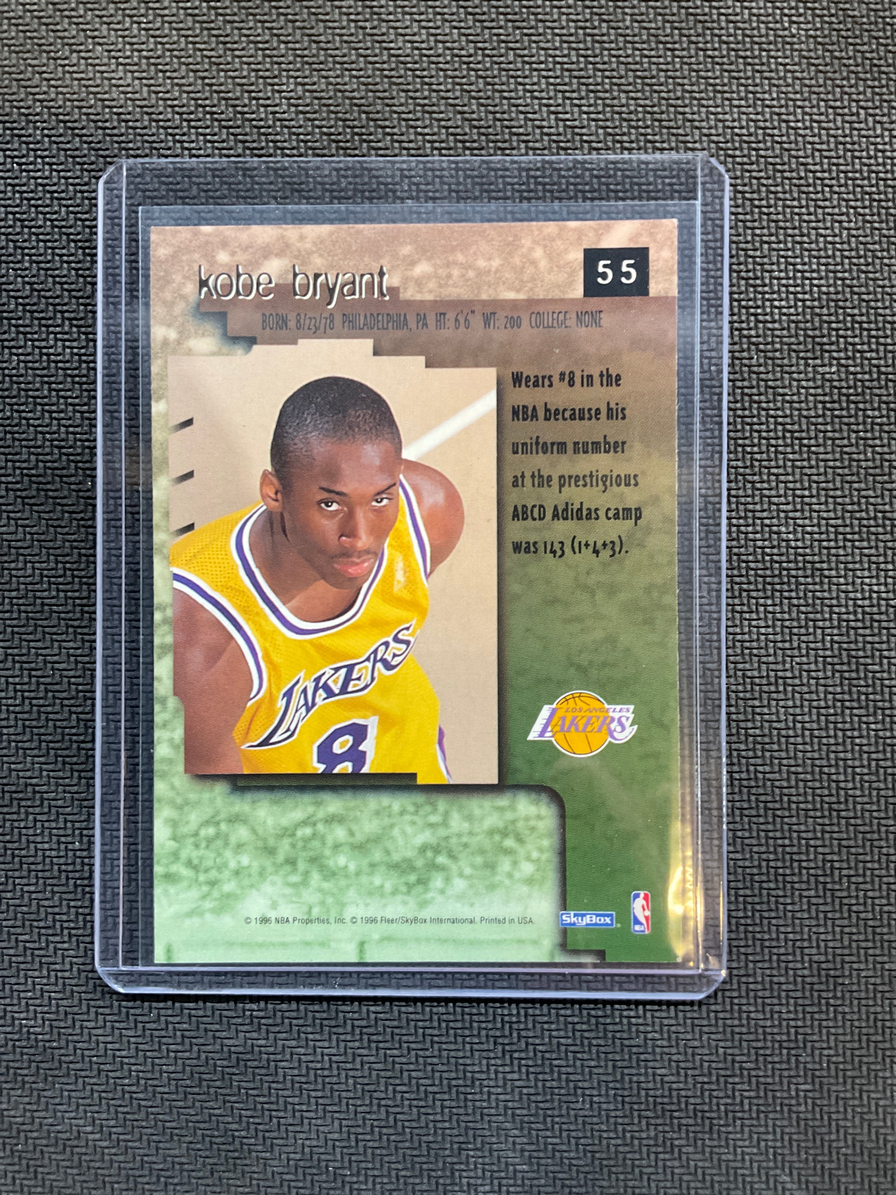 1996 Skybox Premium Kobe Bryant #55 Rookie Lakers