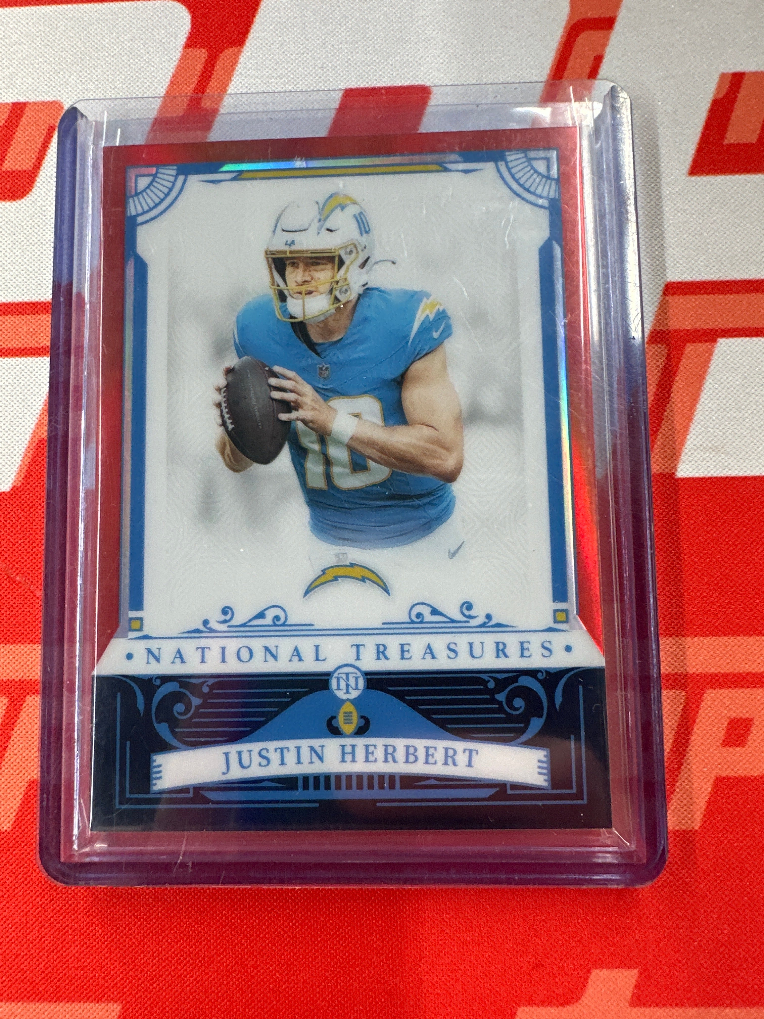 2025 National Treasures Justin Herbert Red /13 FOTL