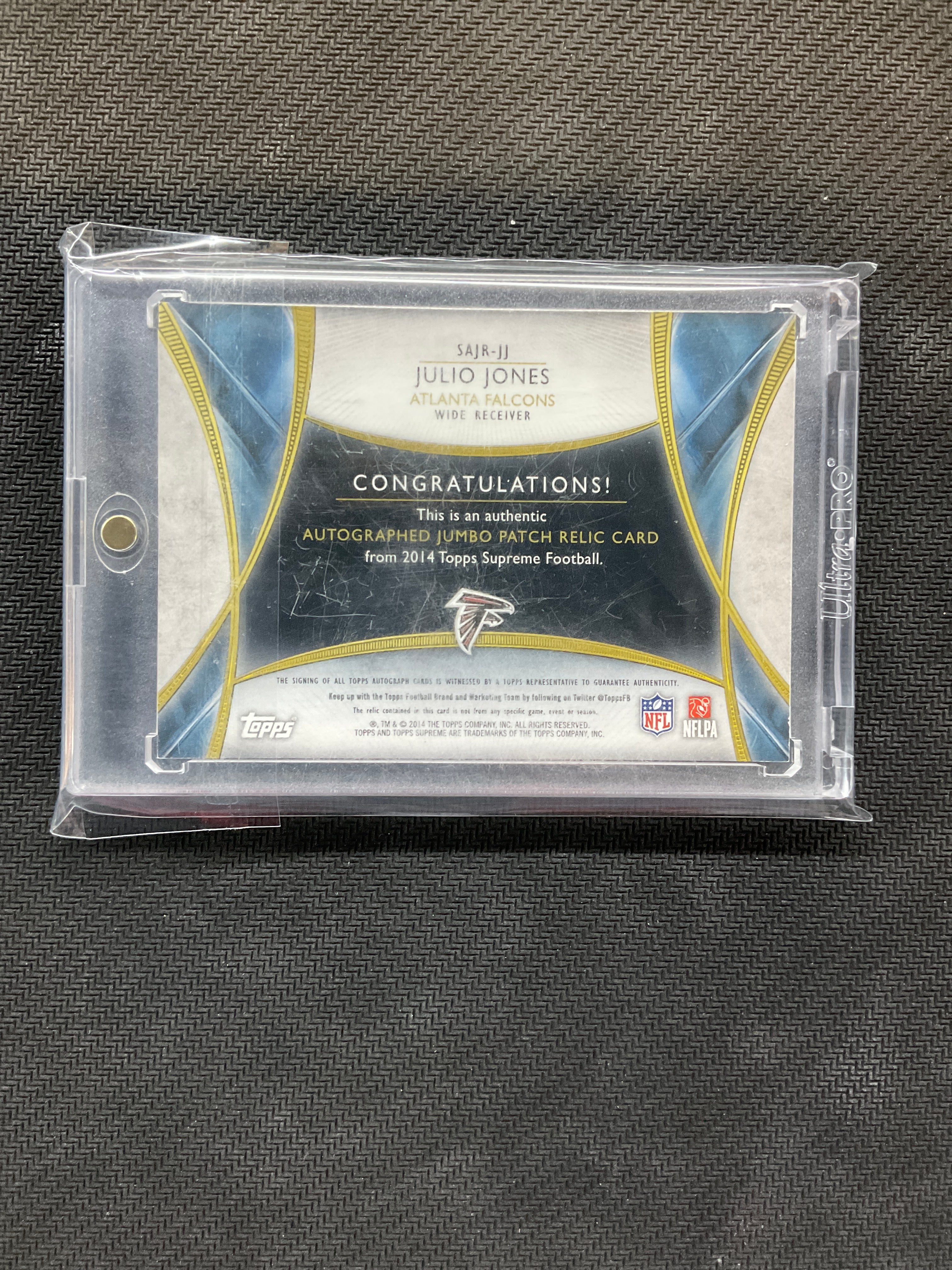 2014 Topps Supreme Julio Jones Patch Auto /10 Falcons