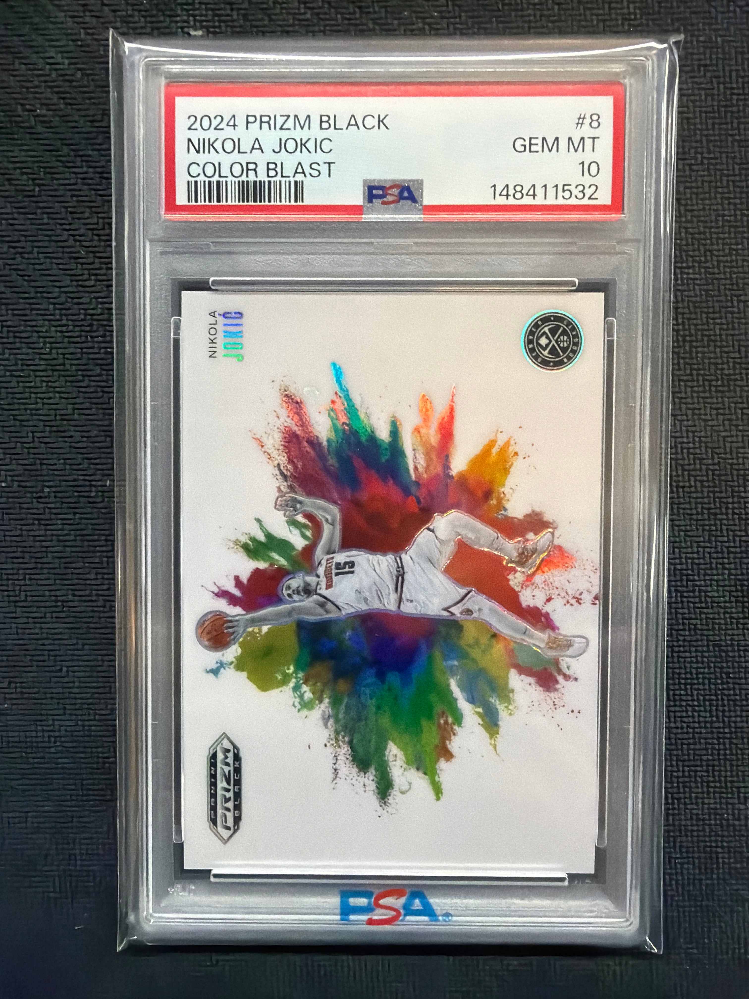 2024 Prizm Black Nikola Jokic Color Blast #8 PSA 10 532