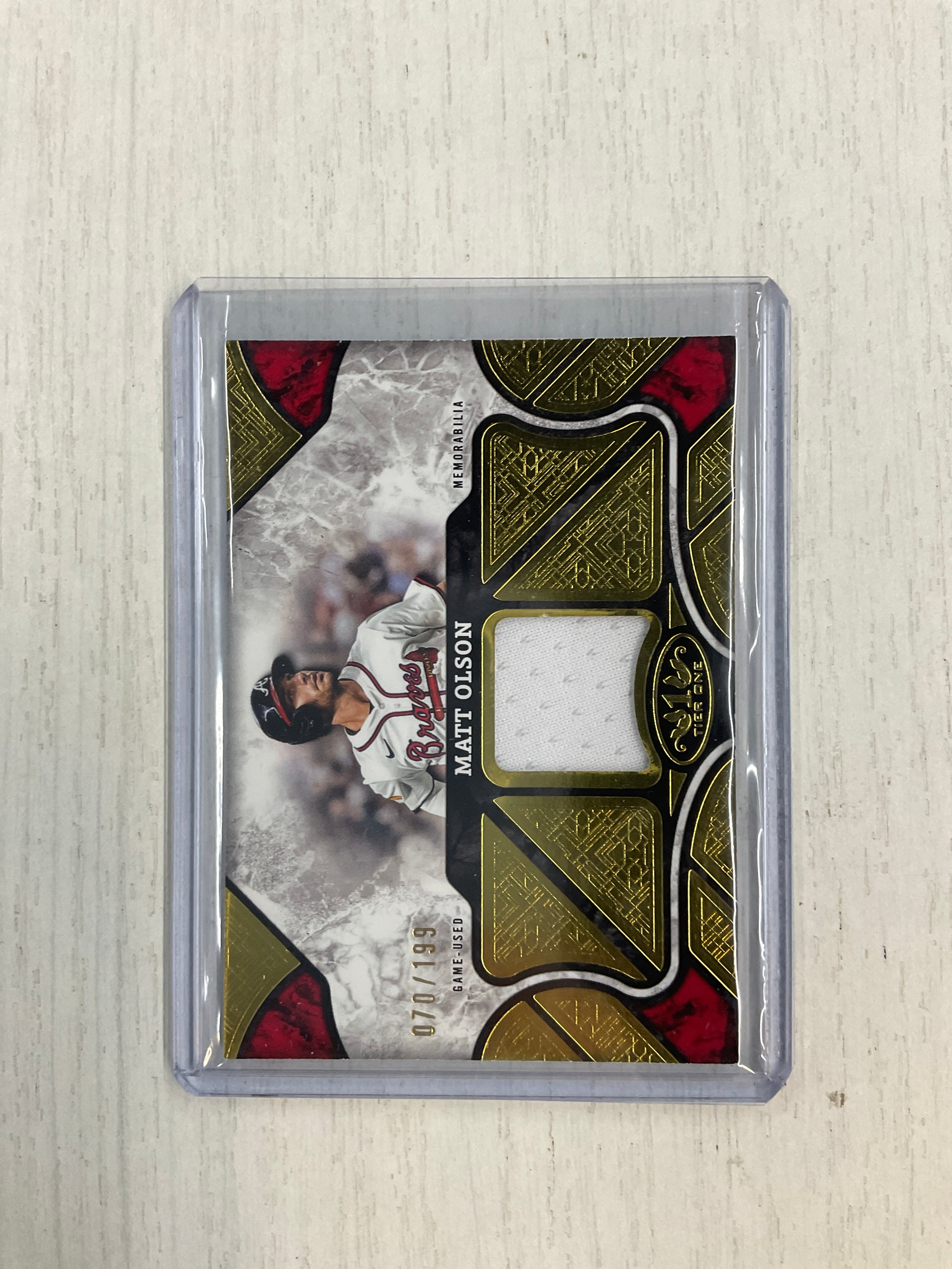 2025 Topps Tier One Matt Olson Patch /199 Braves