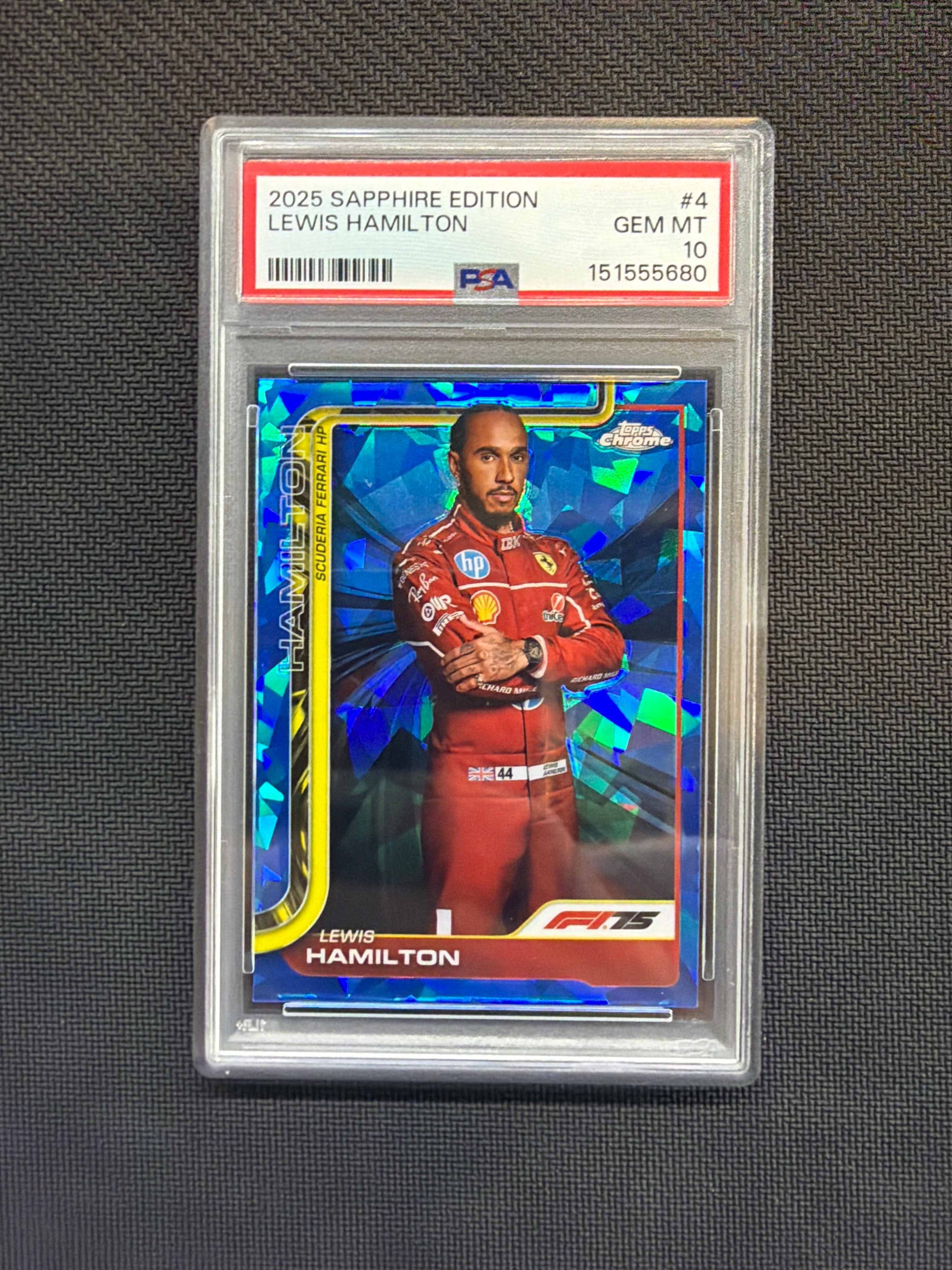 2025 Topps Chrome F1 Sapphire Lewis Hamilton #4 PSA 10 Ferrari