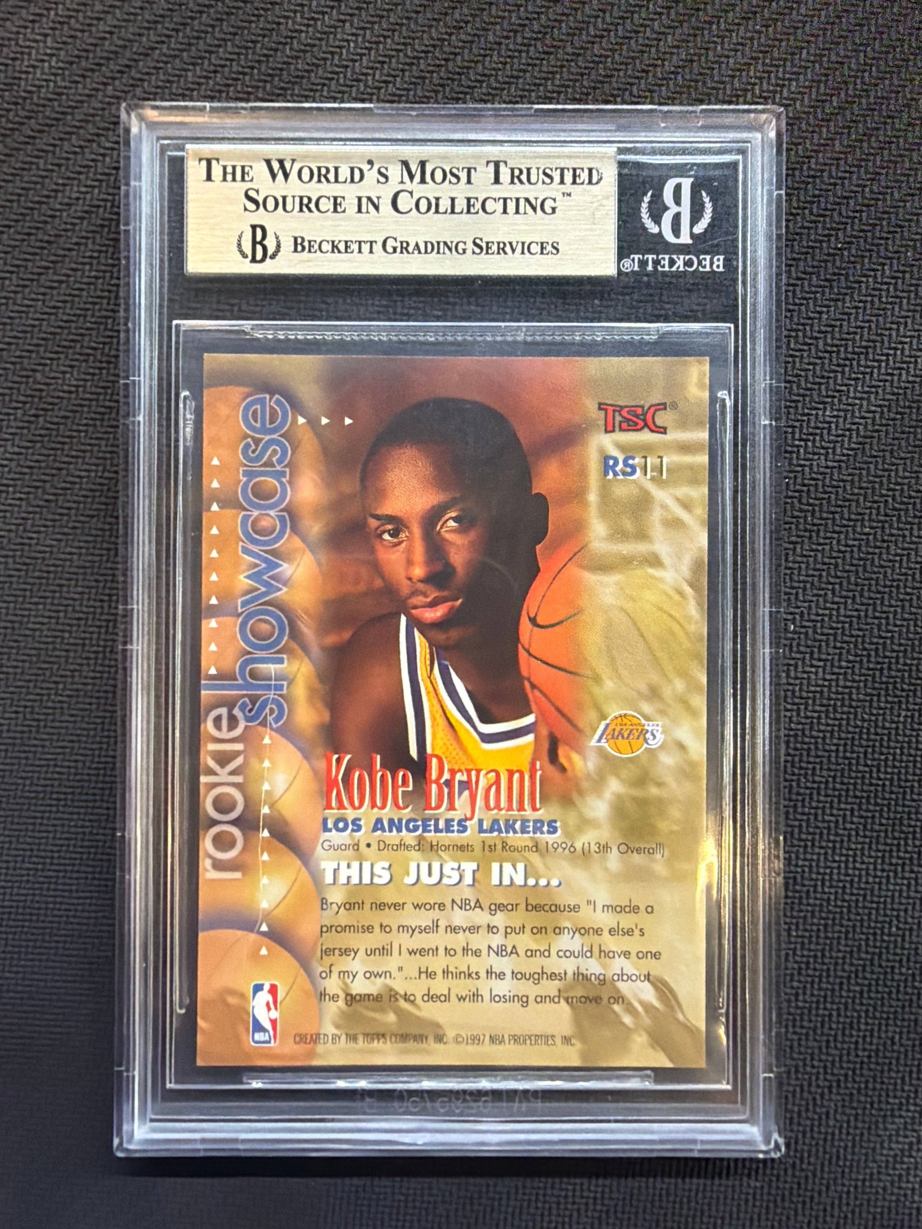 1996-97 Stadium Club Kobe Bryant Rookie Showcase BGS 9.5 Rookie