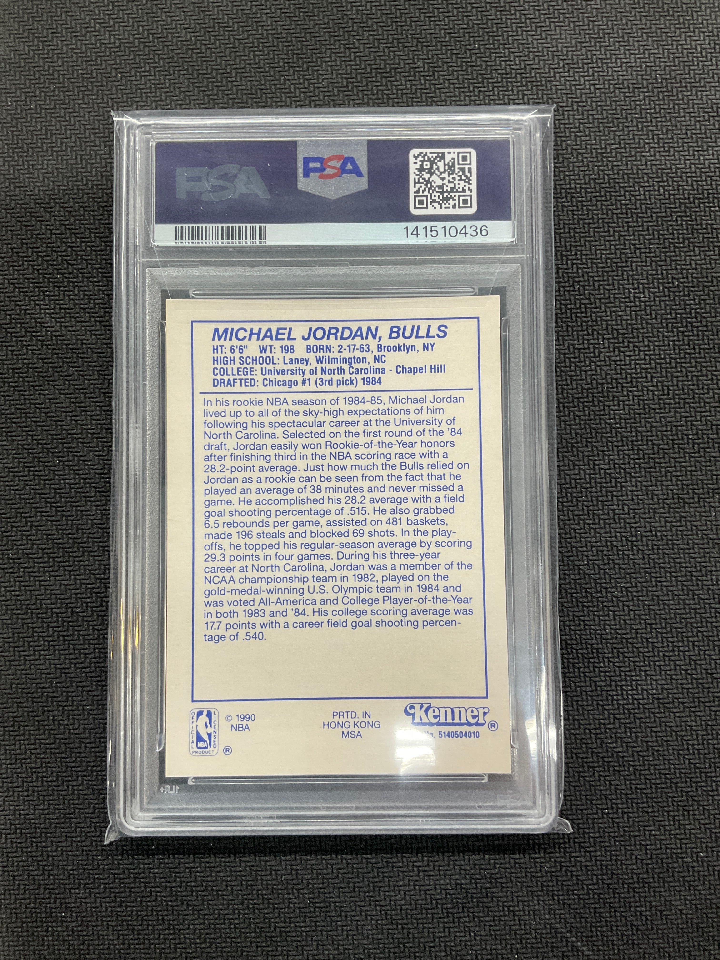 1990 Kenner Michael Jordan Starting Lineup Yellow PSA 9 Bulls