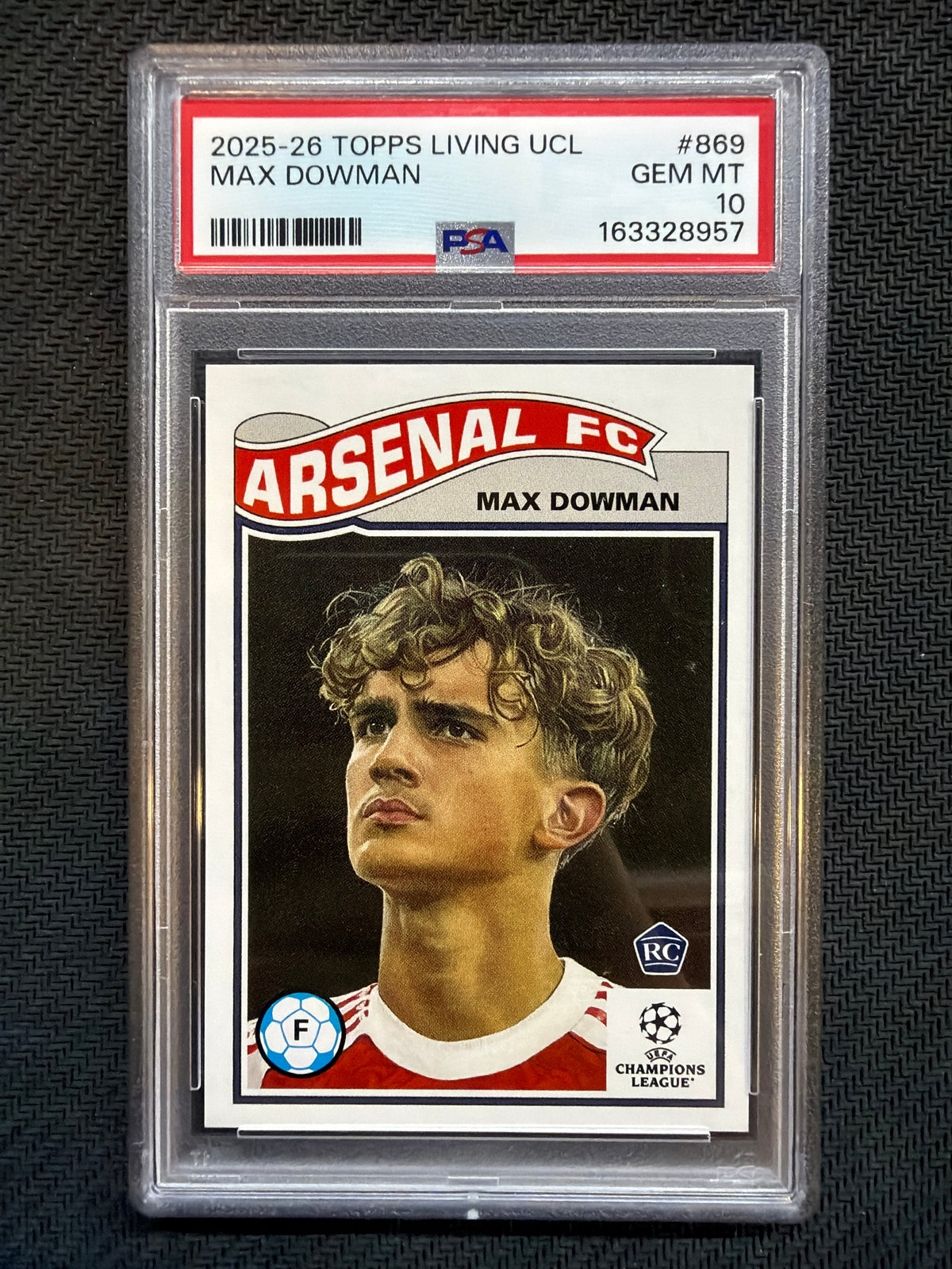 2025-26 Topps Living UCL Max Dowman #869 PSA 10 Rookie 957