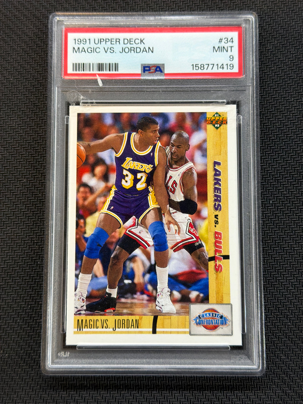 1991 Upper Deck Magic Johnson Michael Jordan PSA 9 #34