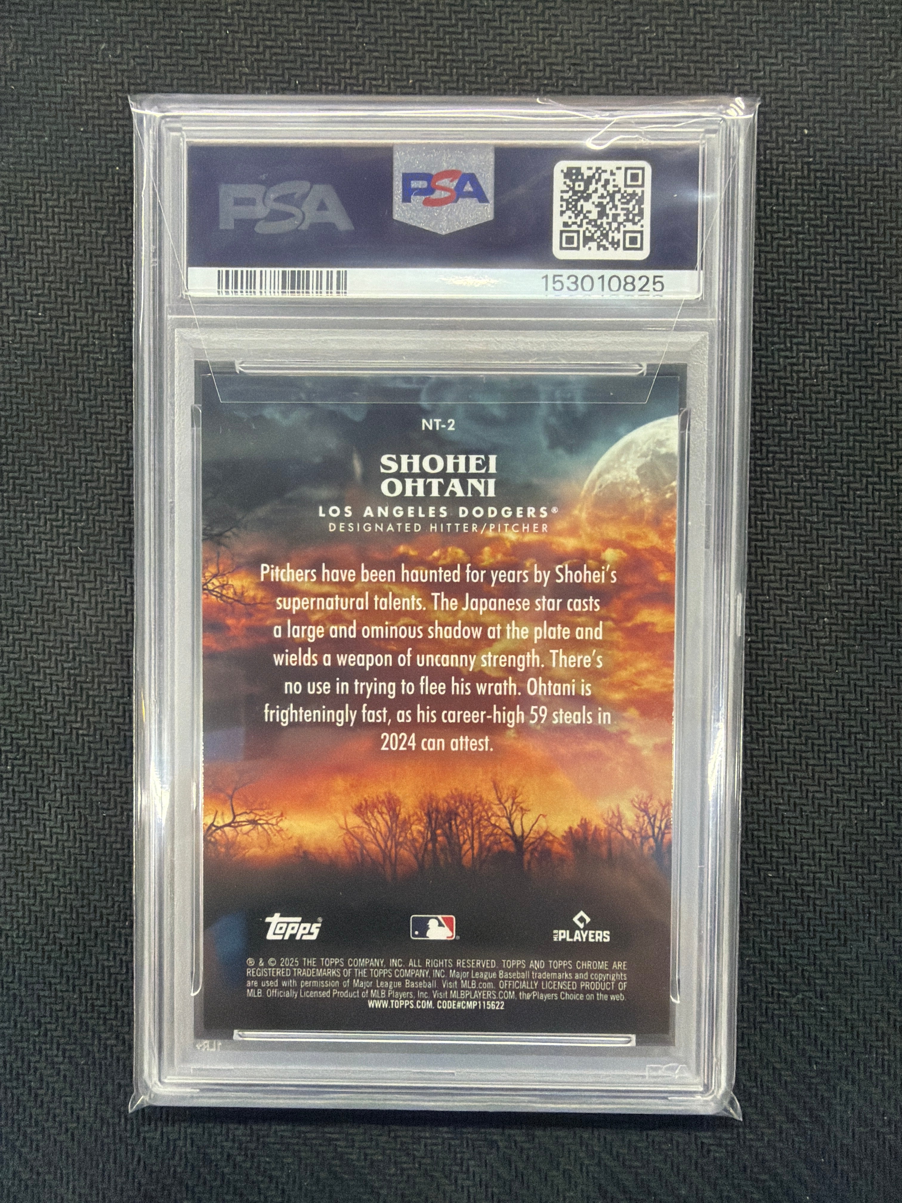 2025 Topps Chrome Update Shohei Ohtani Night Terroers #2 PSA 10 Dodgers