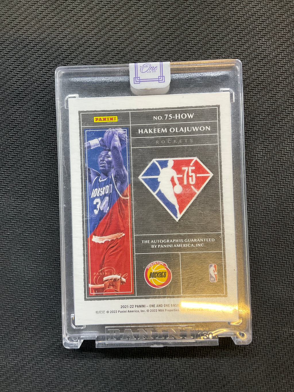 2021-22 Panini One Hakeem Olajuwon Auto /35 75th